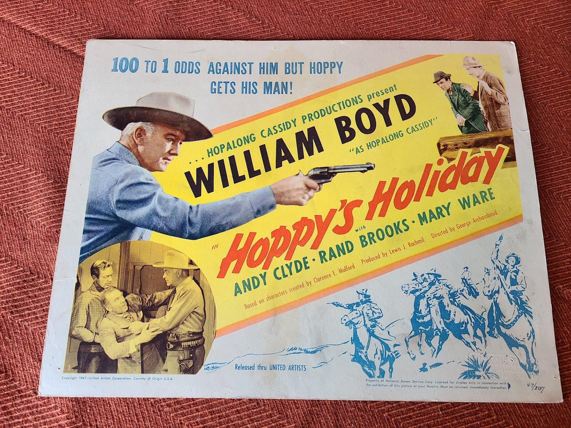 Hoppy's Holiday 1947 Western Lobby Cards