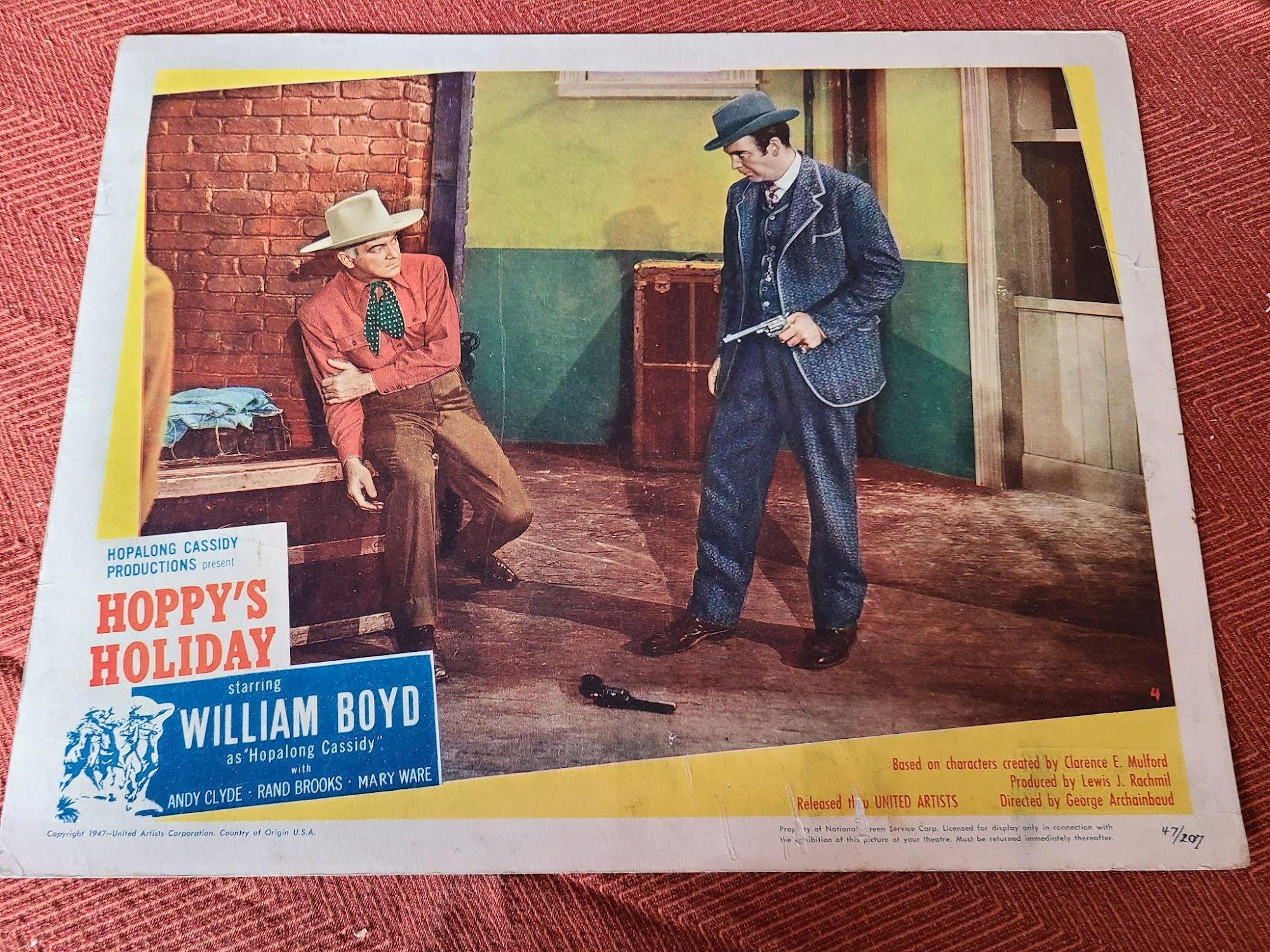 Hoppy's Holiday 1947 Western Lobby Cards