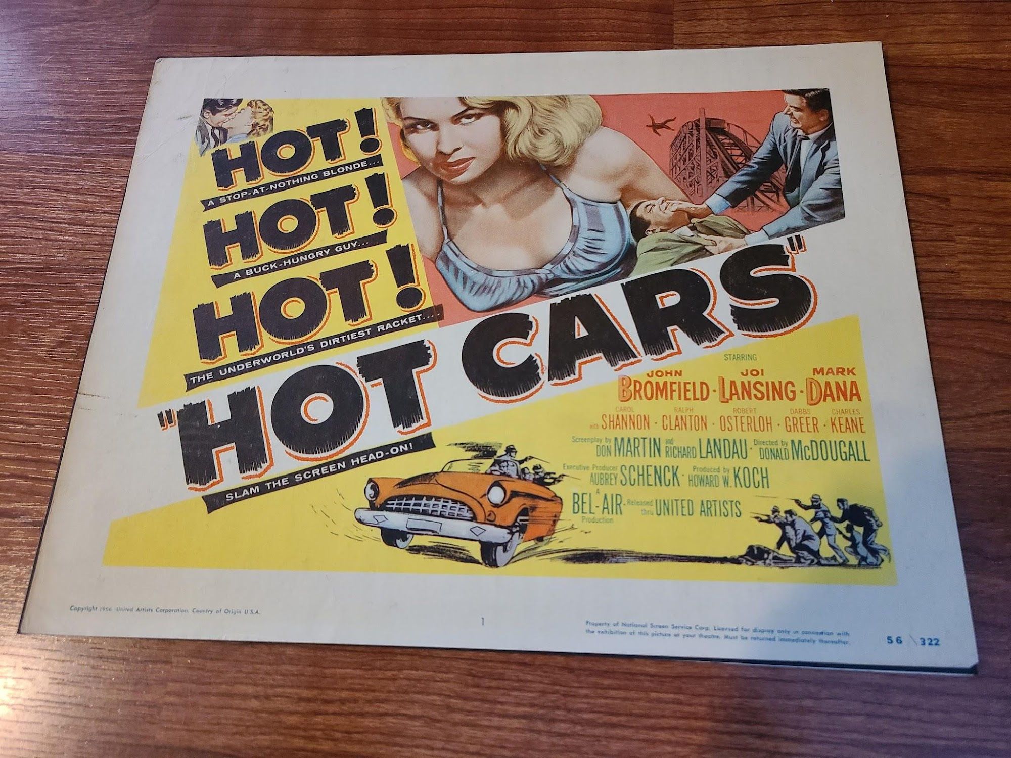 Hot Cars 1956 Title Cards