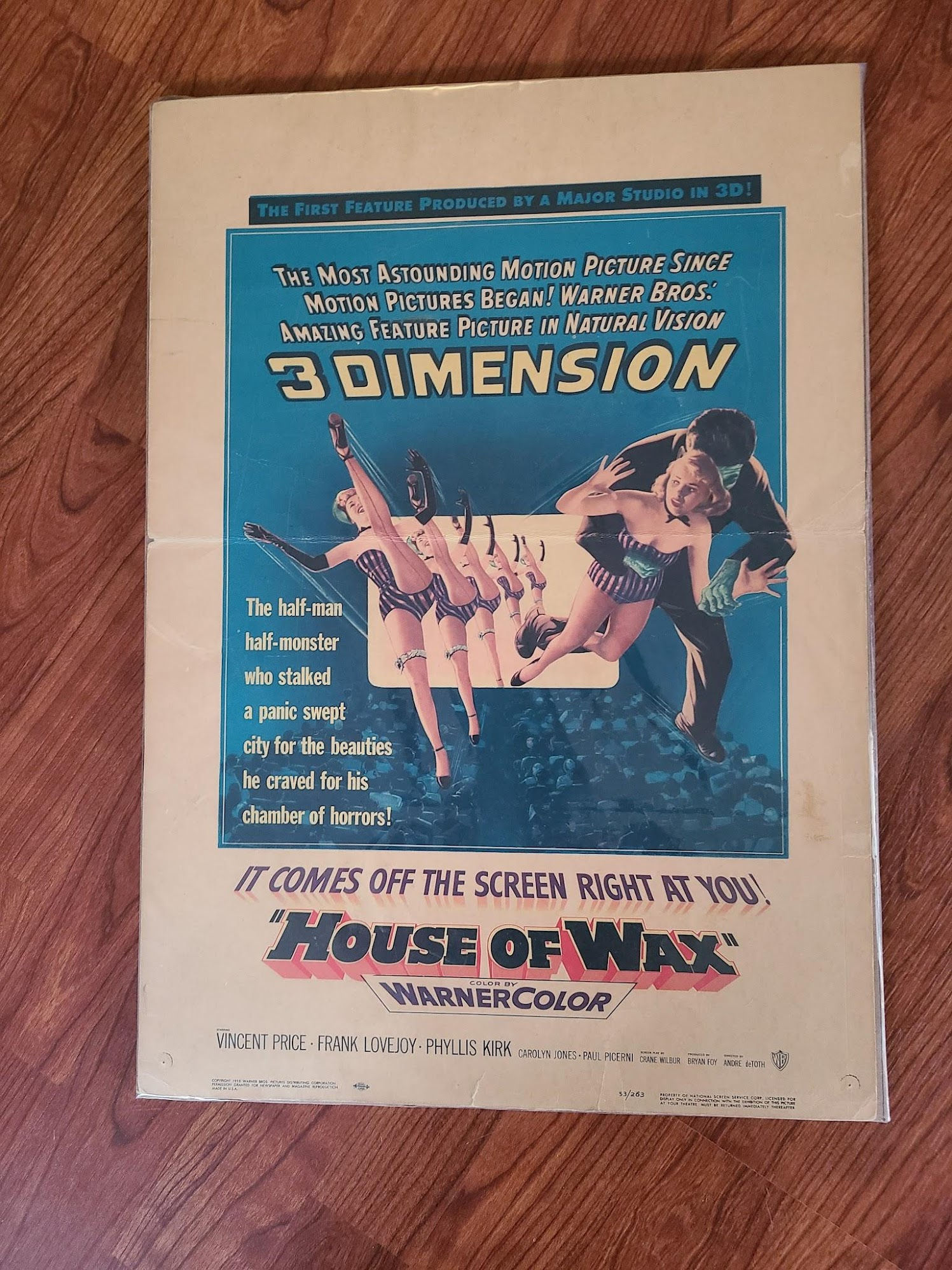 House Of Wax 1953 Window Cards