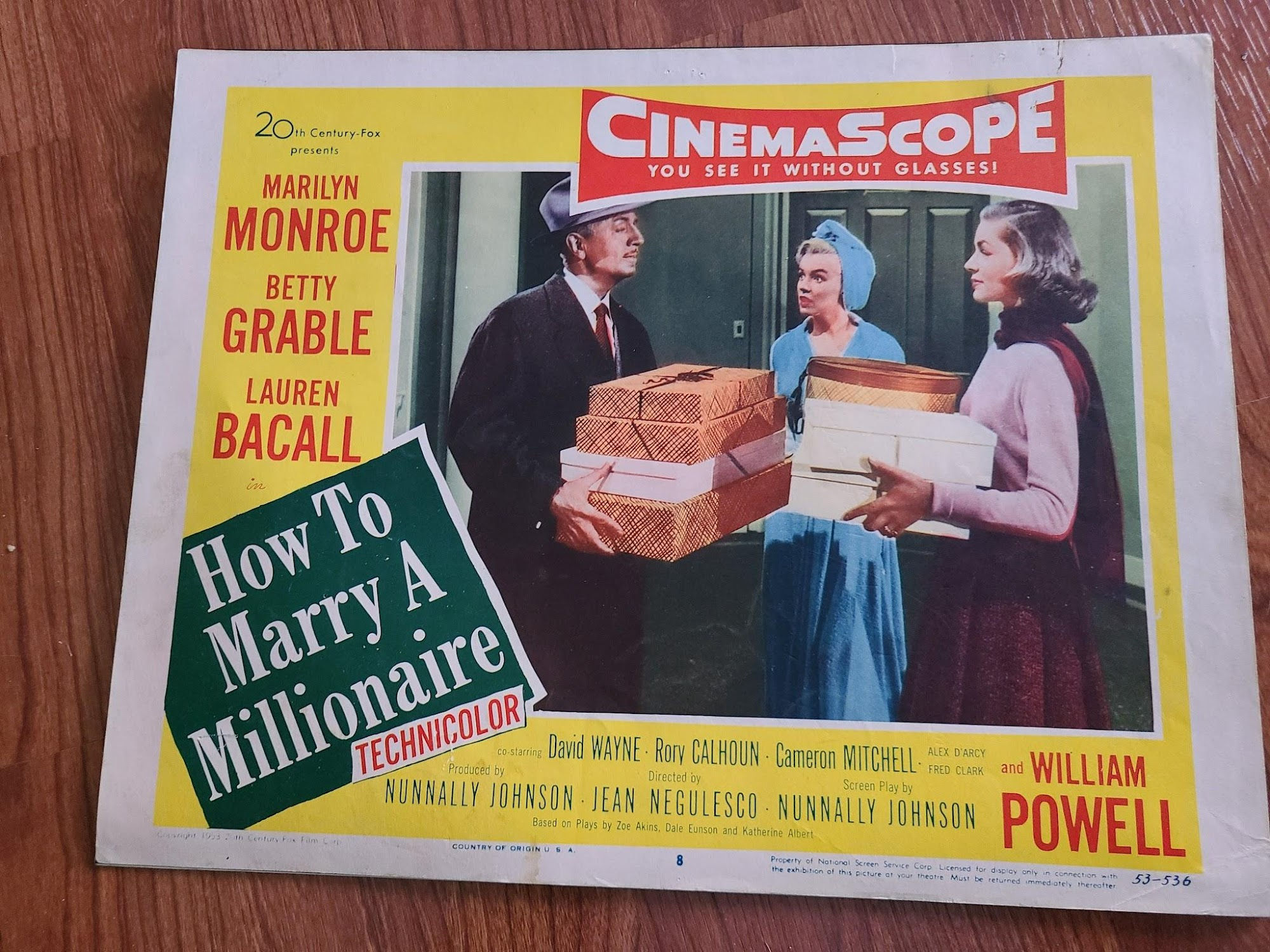 How To Marry A Millioniare 1953 General Lobby Cards