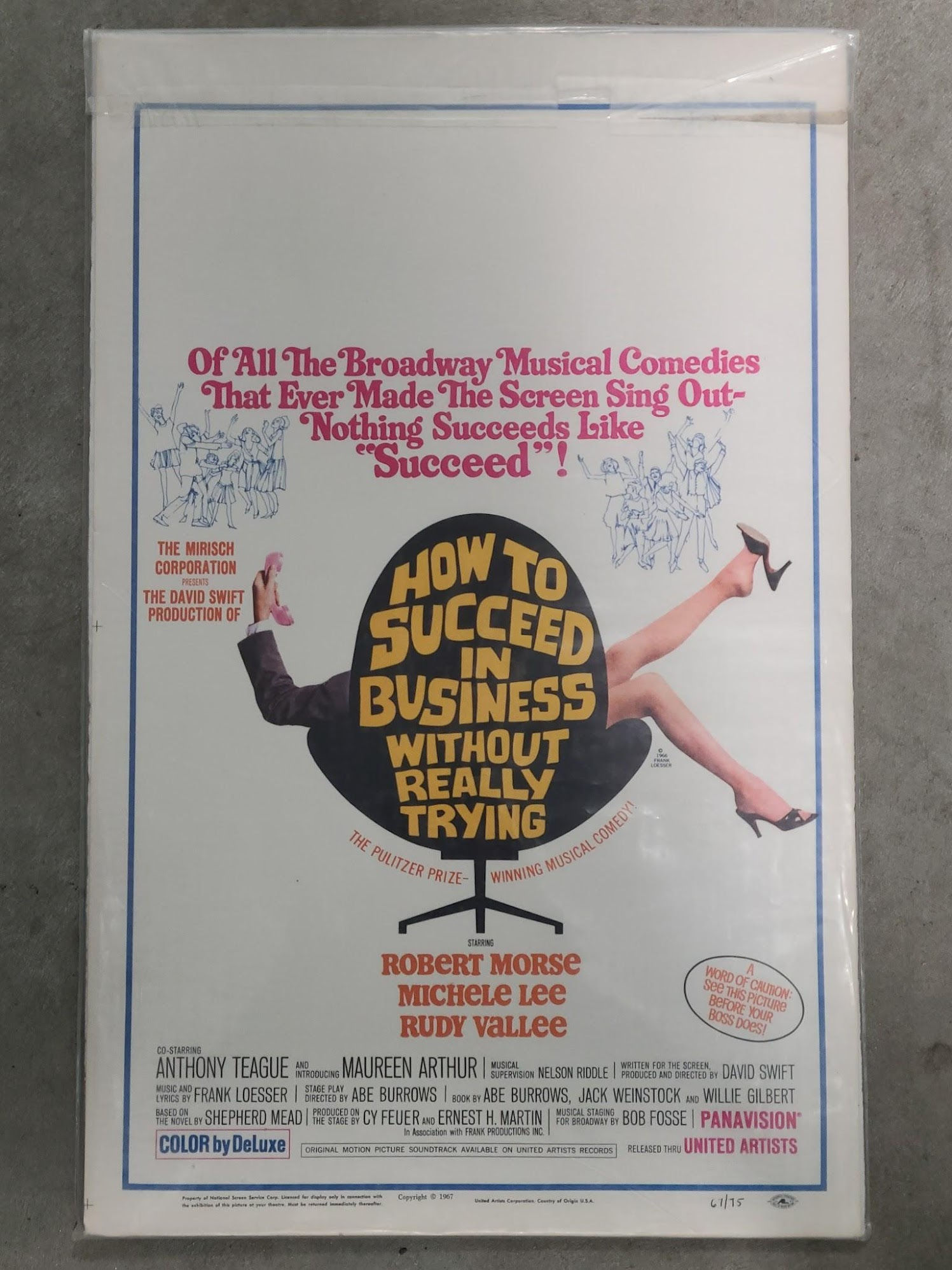 How To Suceed In Business Without Really Trying 1967 Window Cards