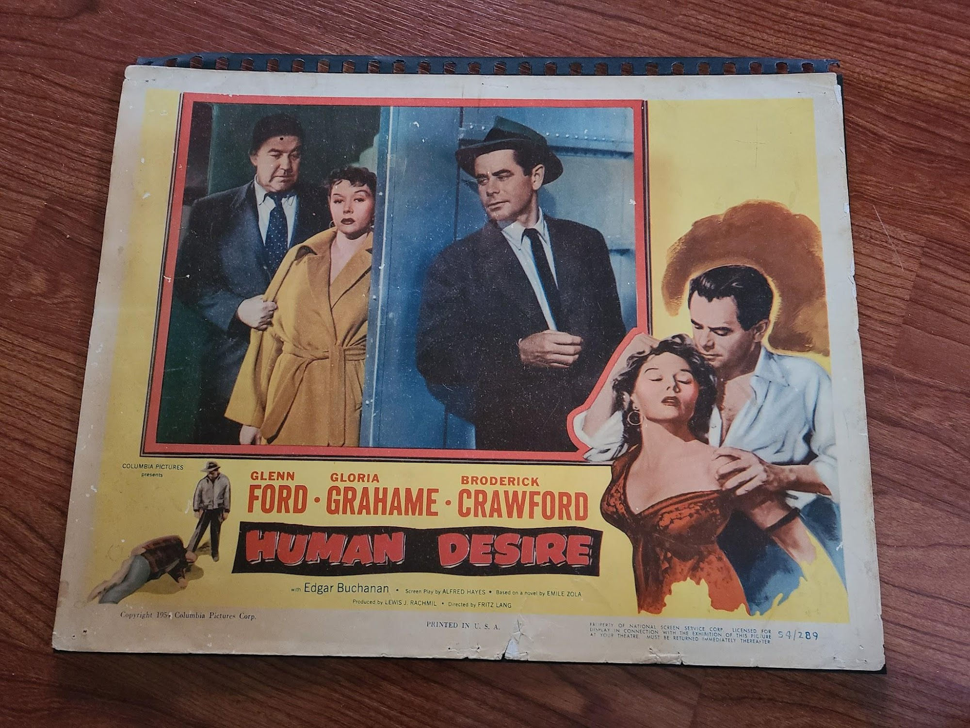 Human Desire 1954 General Lobby Cards