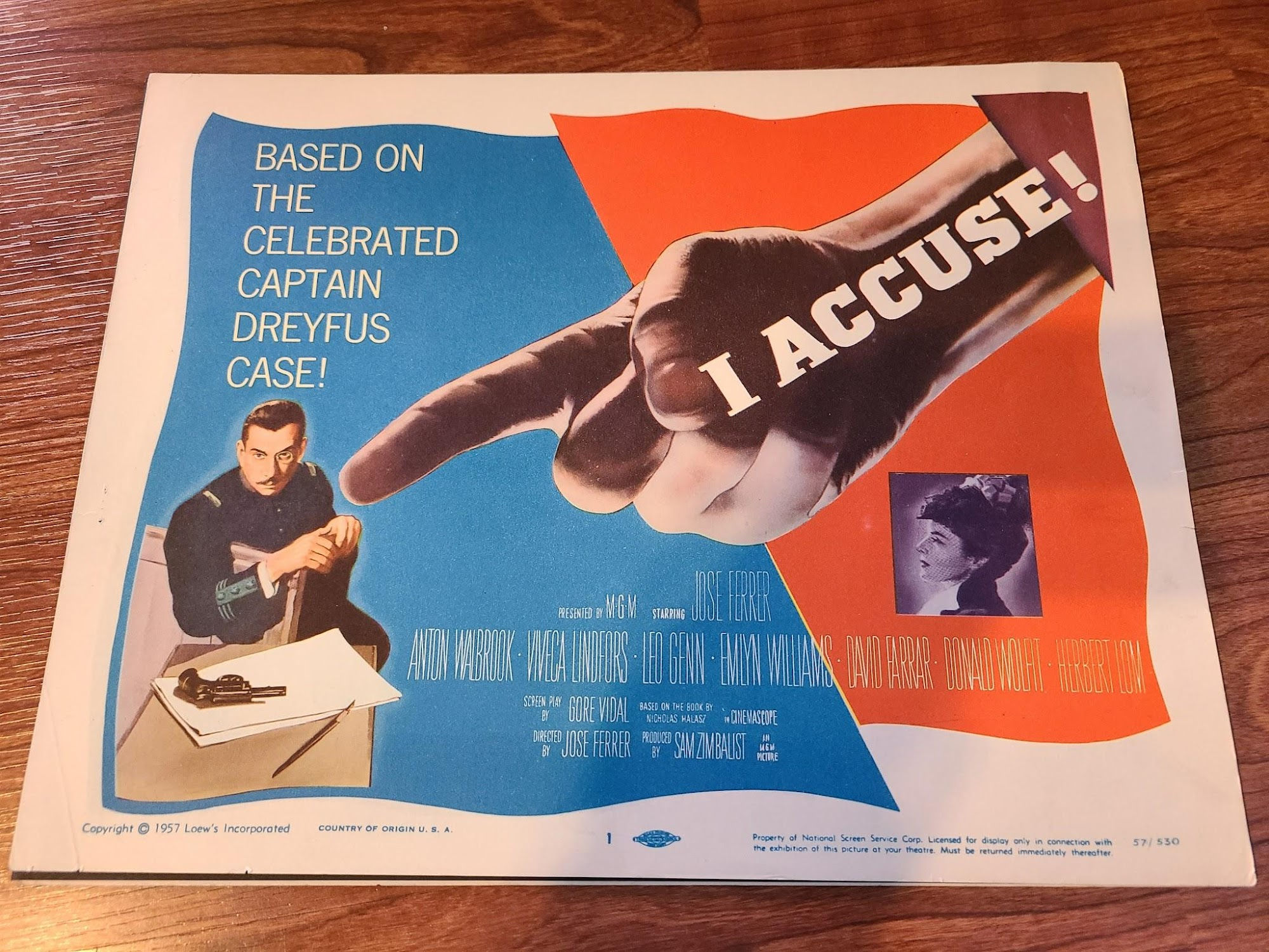 I Accuse 1958 Military/Aviation Lobby Cards