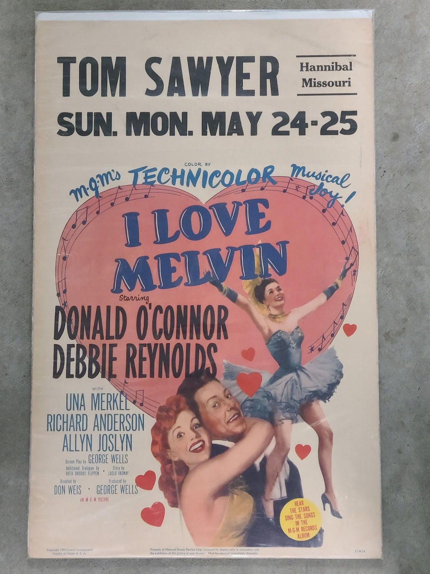 I Love Melvin 1953 Window Cards