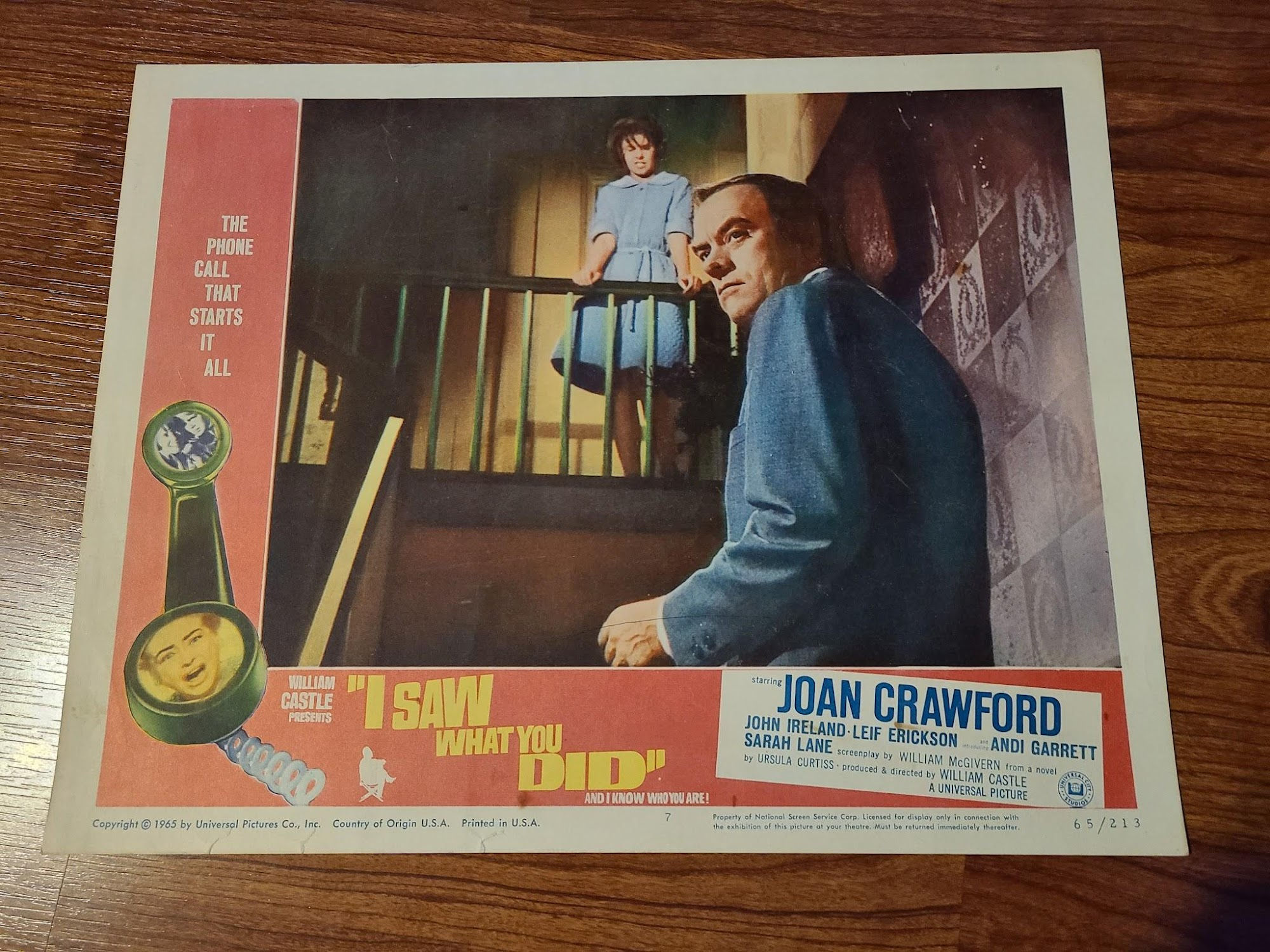 I Saw Whay You Did 1965 General Lobby Cards