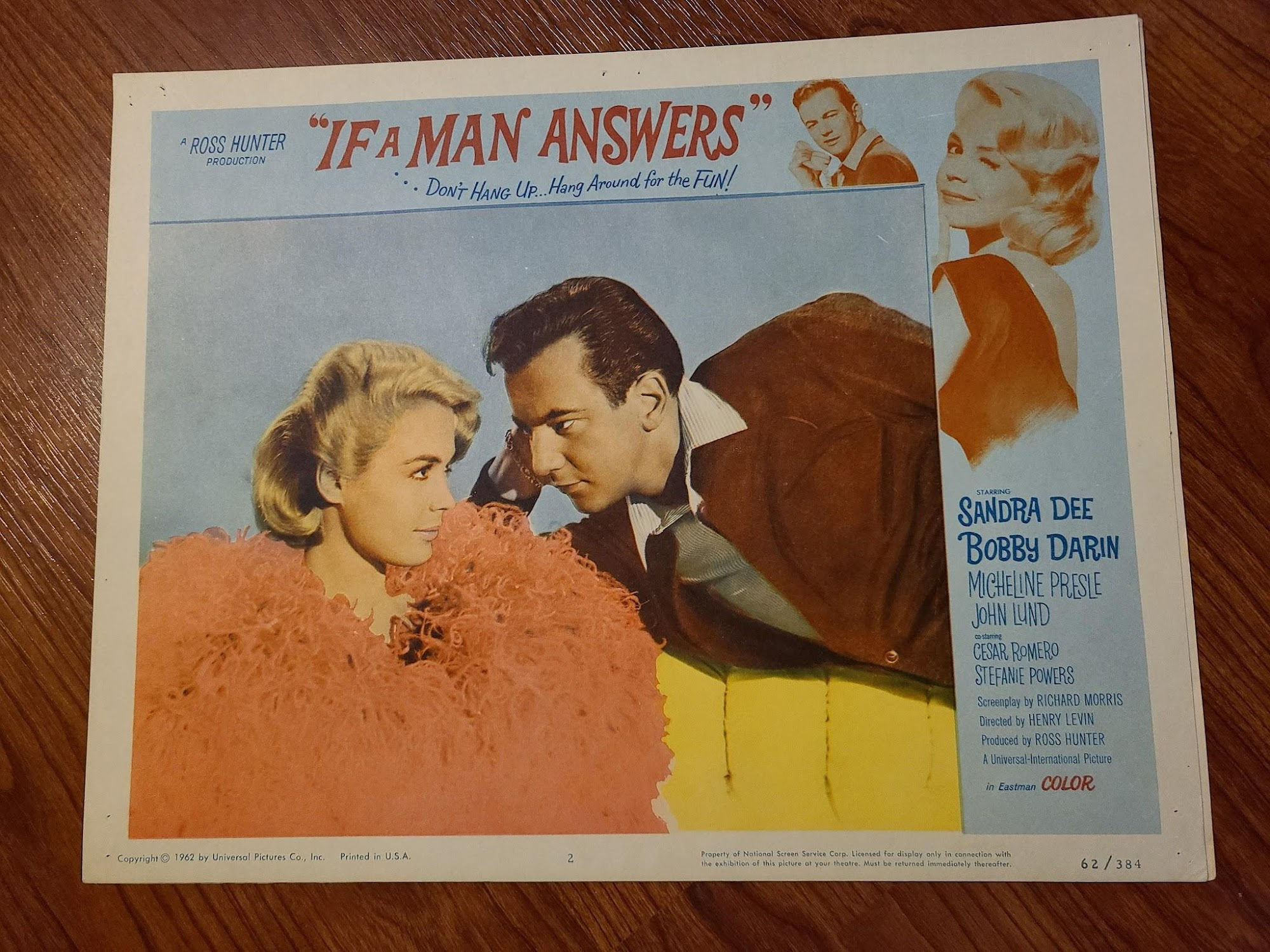 If A Man Answers 1962 General Lobby Cards