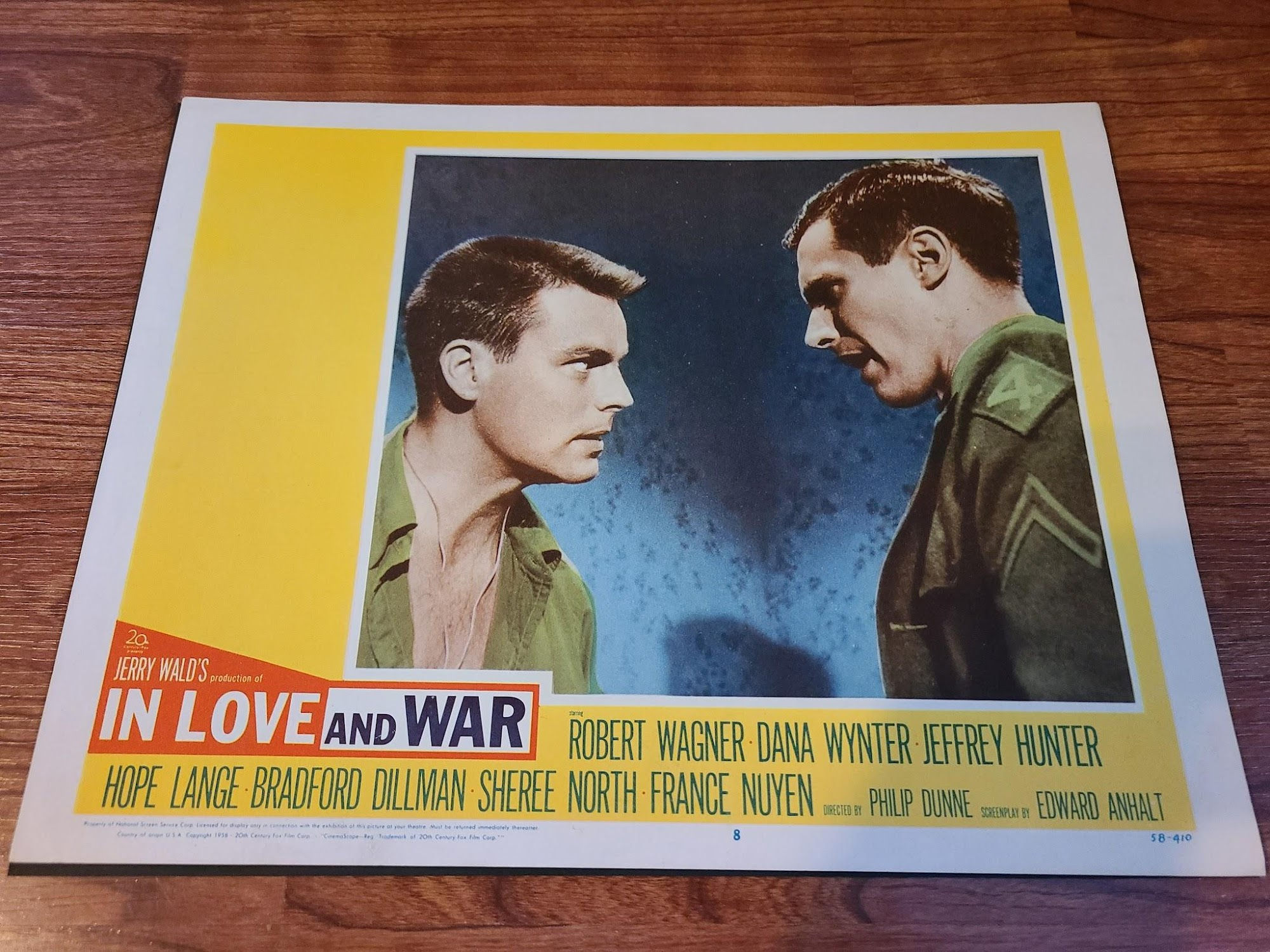 In Love And War 1958 Military/Aviation Lobby Cards