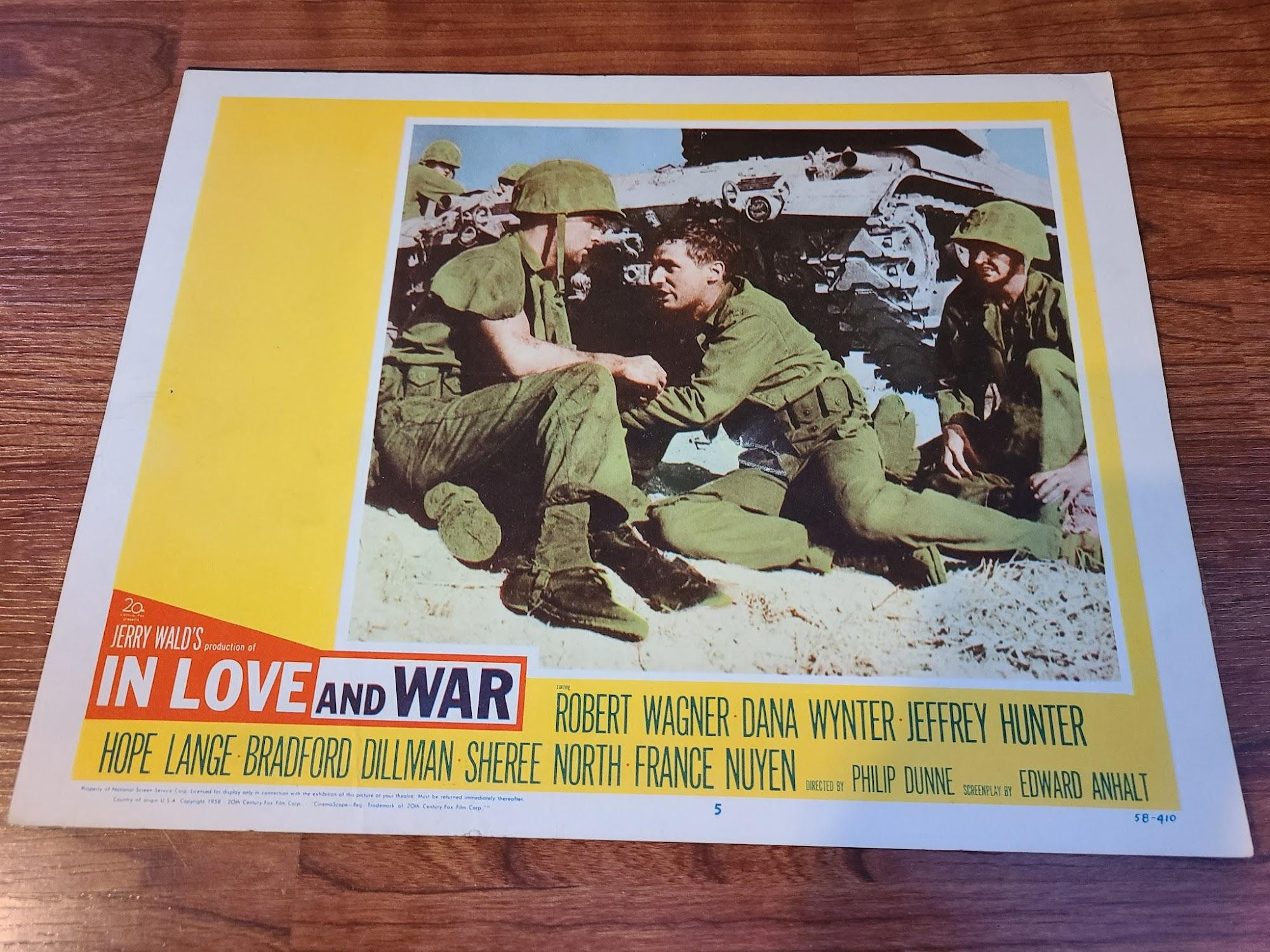 In Love And War 1958 Military/Aviation Lobby Cards