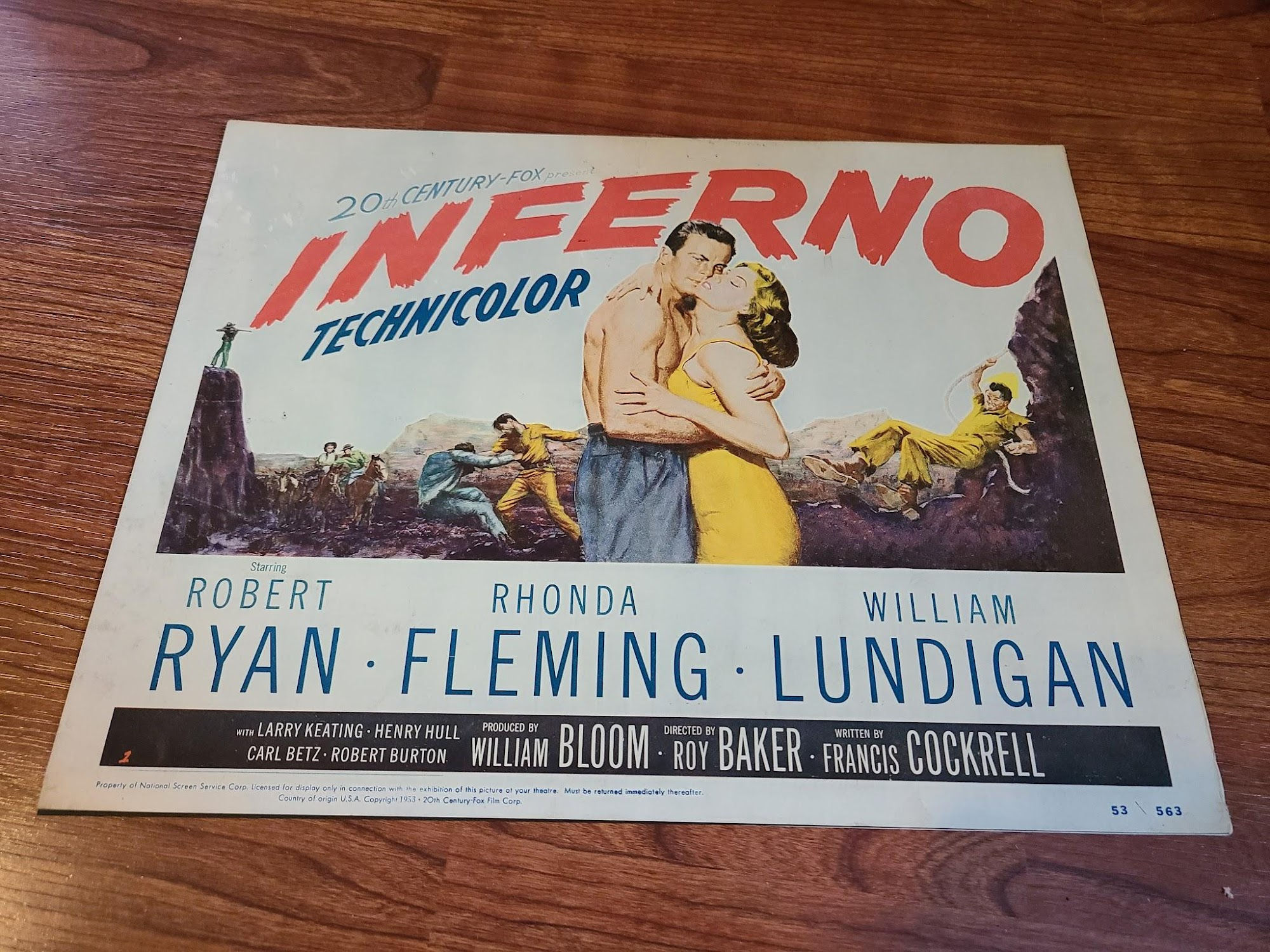 Inferno 1953 Title Cards