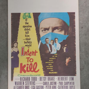Intent To Kill 1958 Window Cards