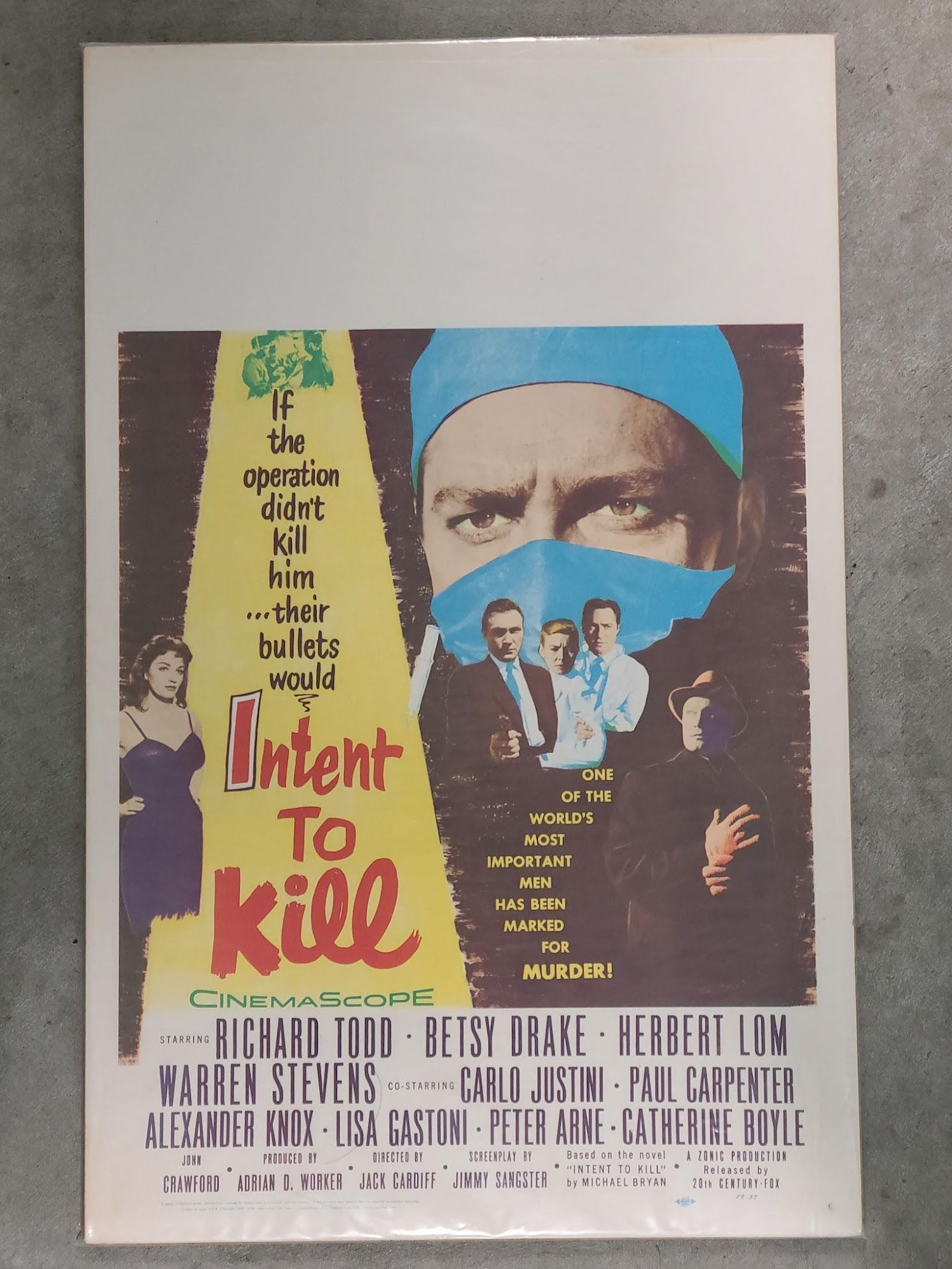 Intent To Kill 1958 Window Cards