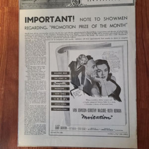 Invitation 1952 Press Books