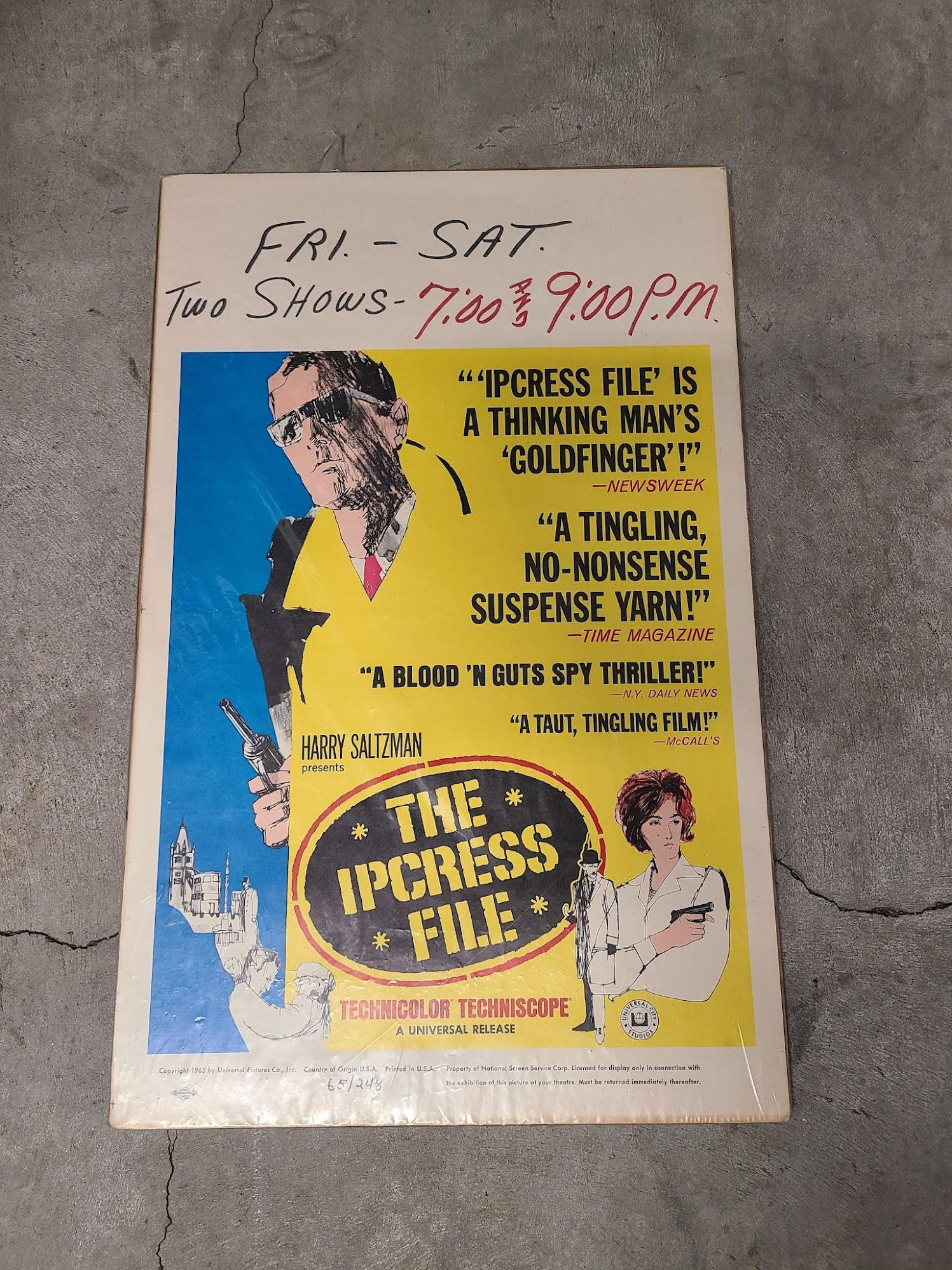 Ipcress File 1965 Window Cards