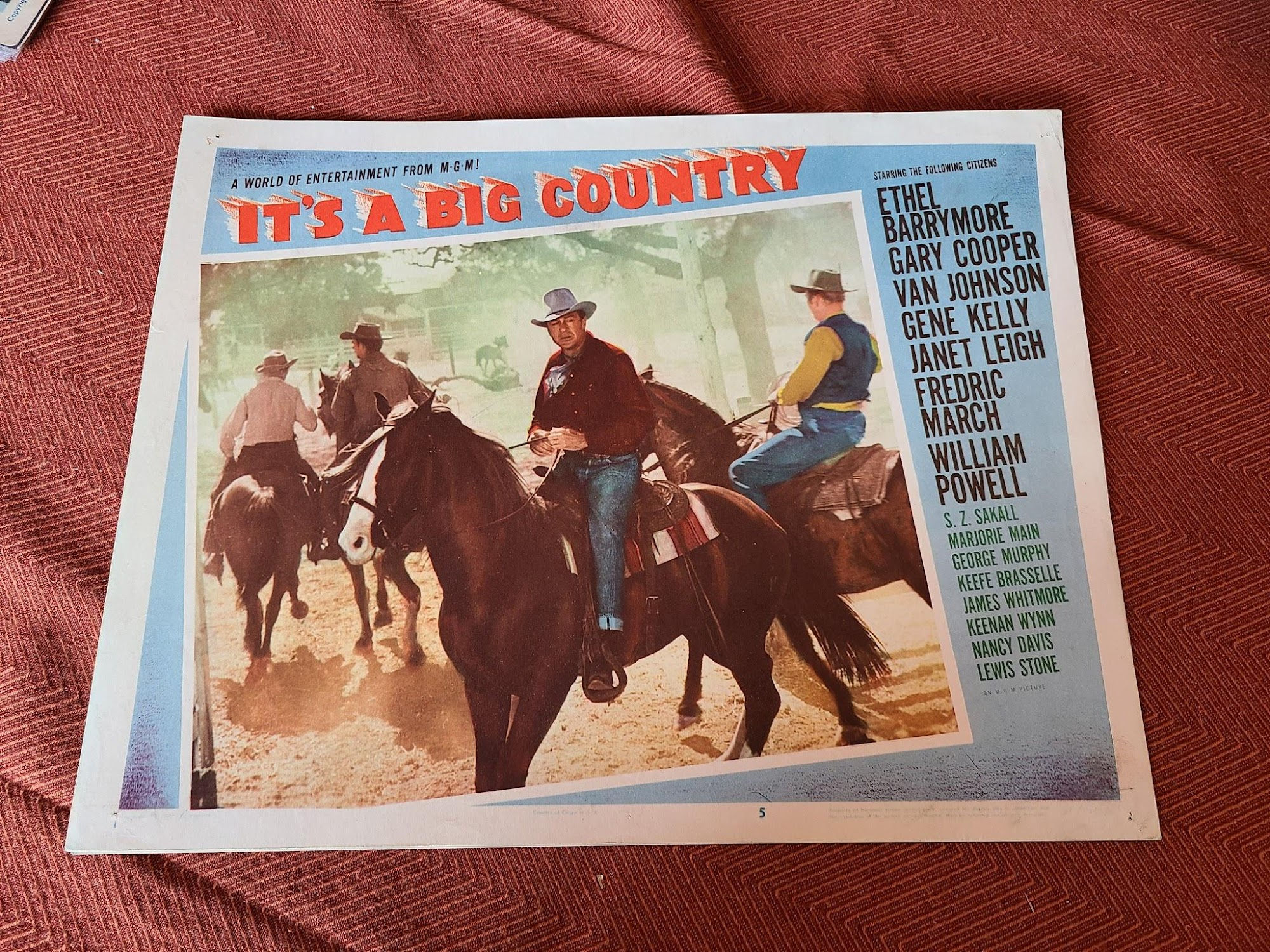 It's A Big Country 1951 Western Lobby Cards