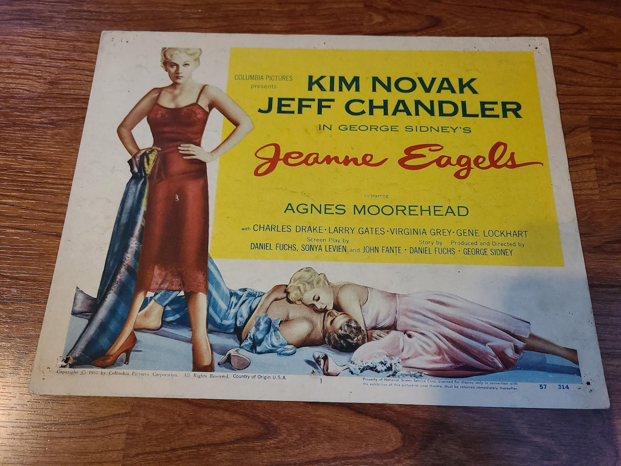 Jeanne Eagels 1957 Title Cards