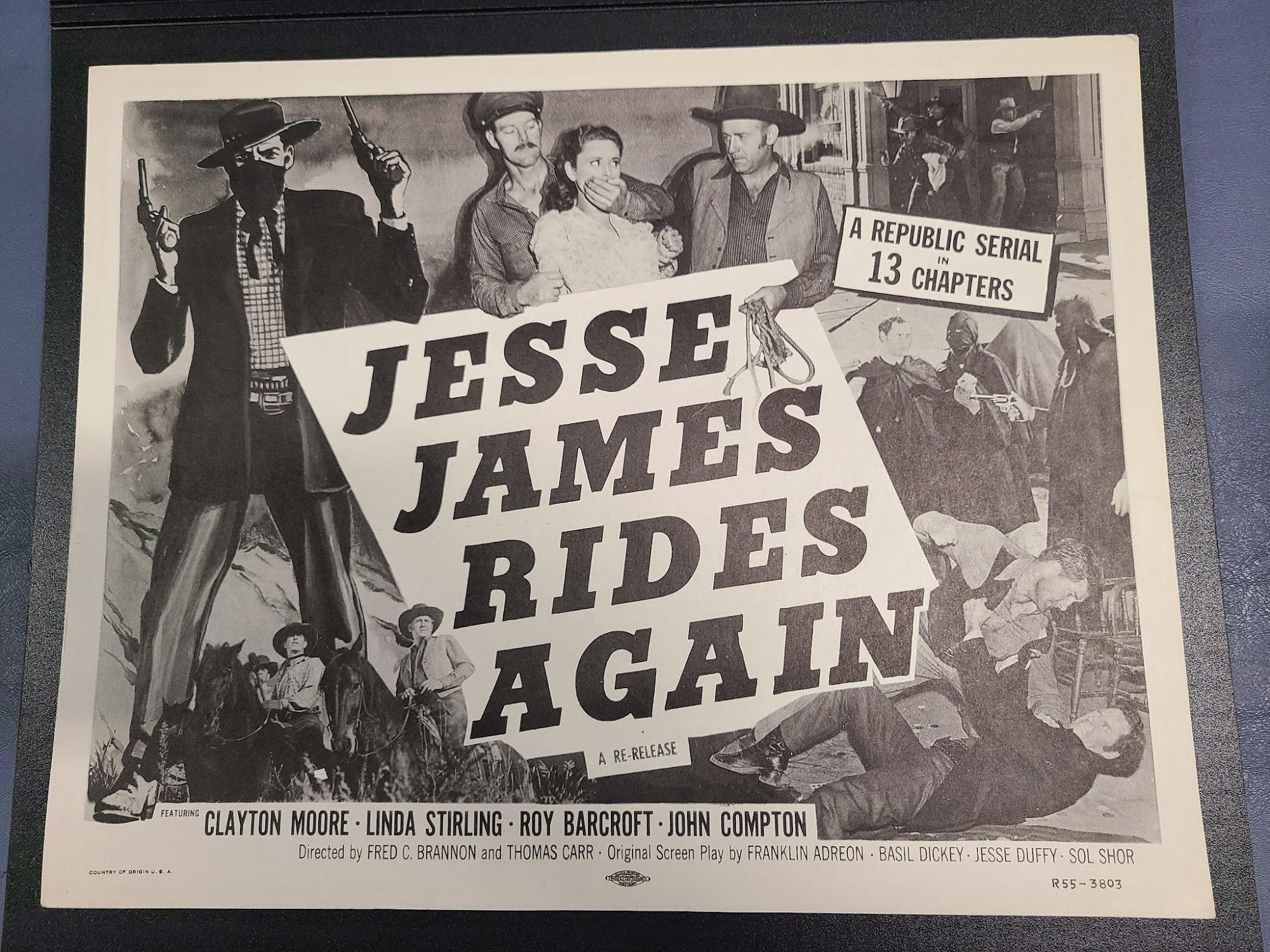Jesse James Rides Again 1947 Serial Lobby Cards