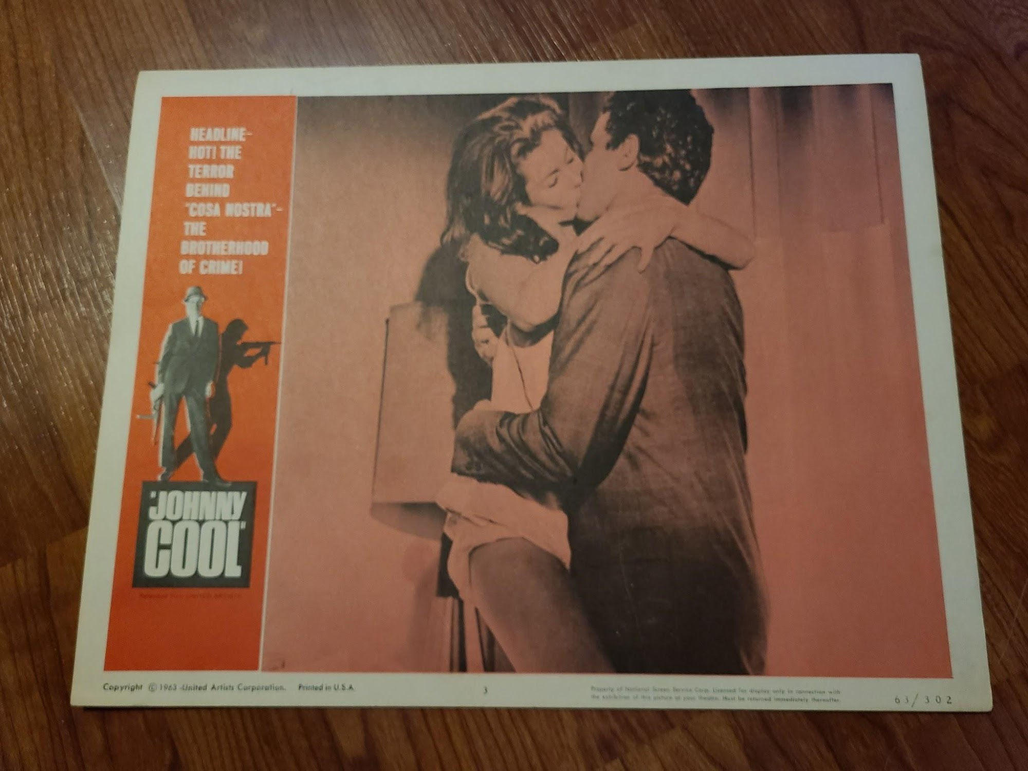 Johnny Cool 1963 General Lobby Cards