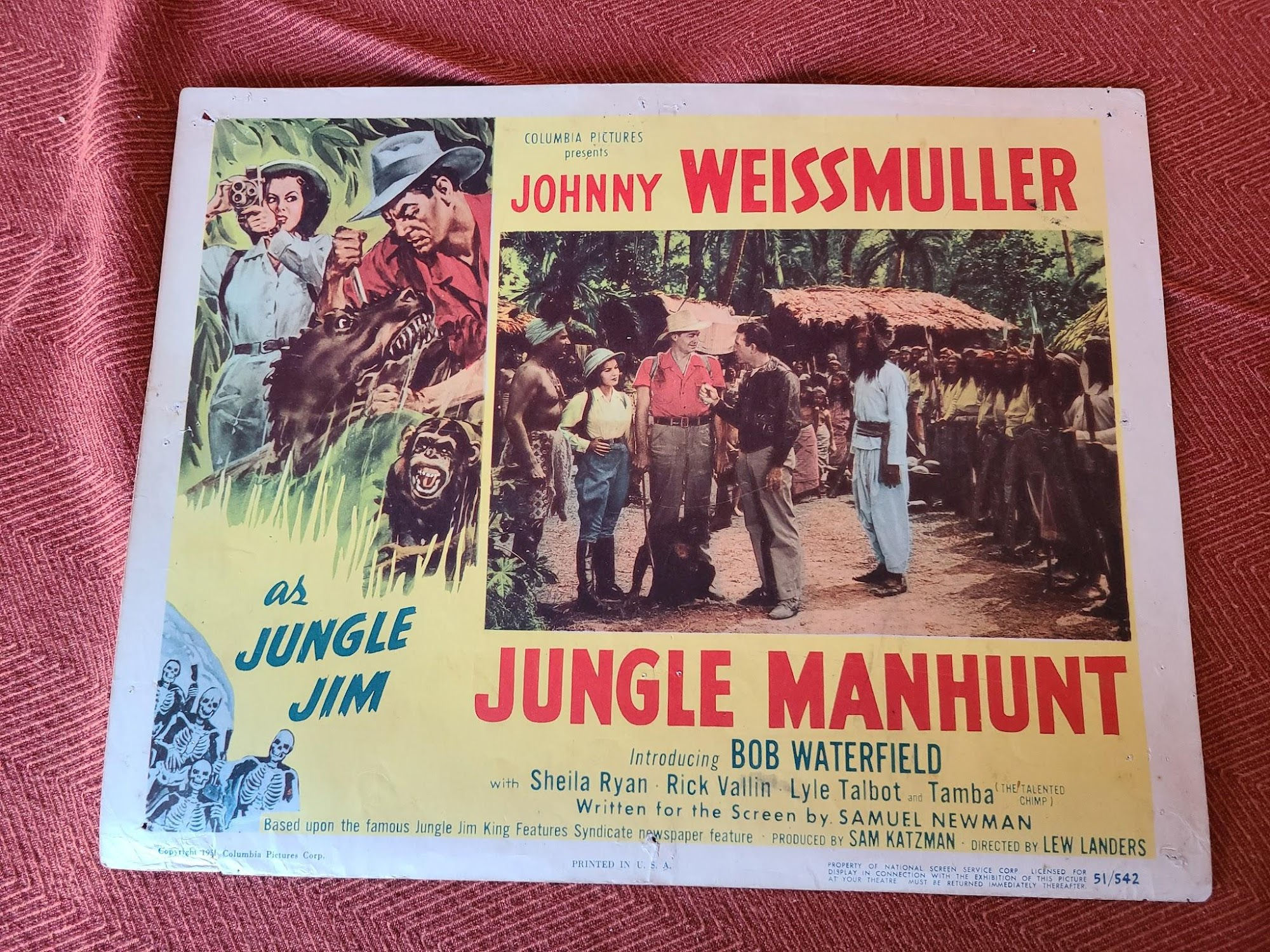 Jungle Manhunt 1951 General Lobby Cards