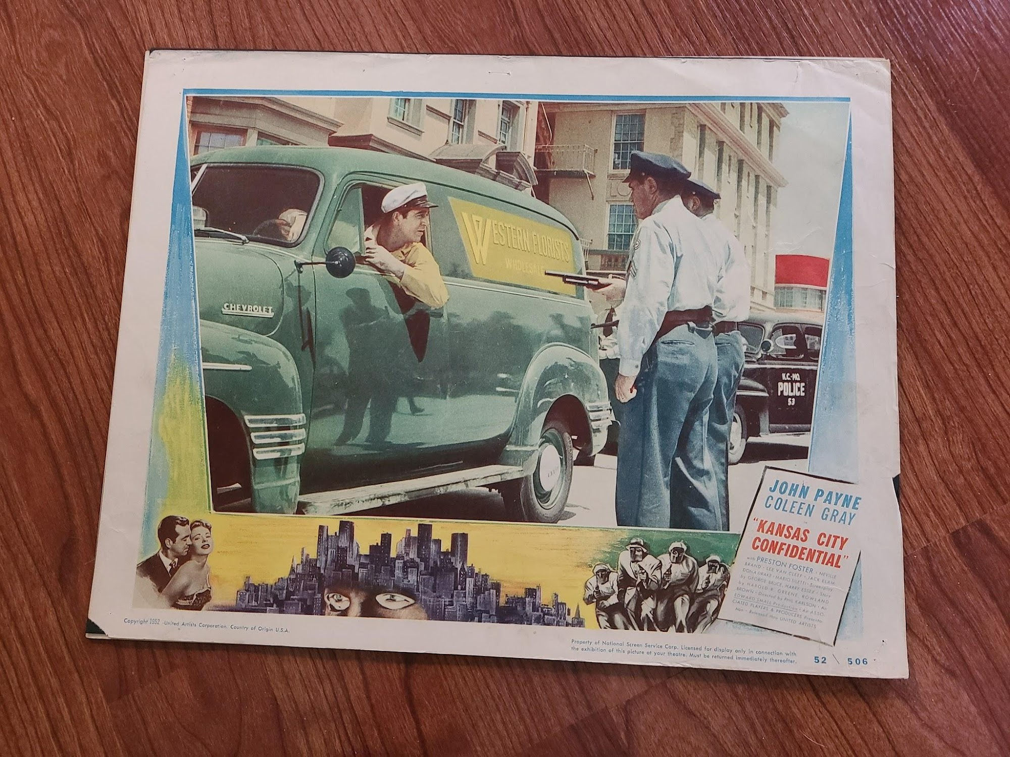 Kansas City Confidential 1952 General Lobby Cards