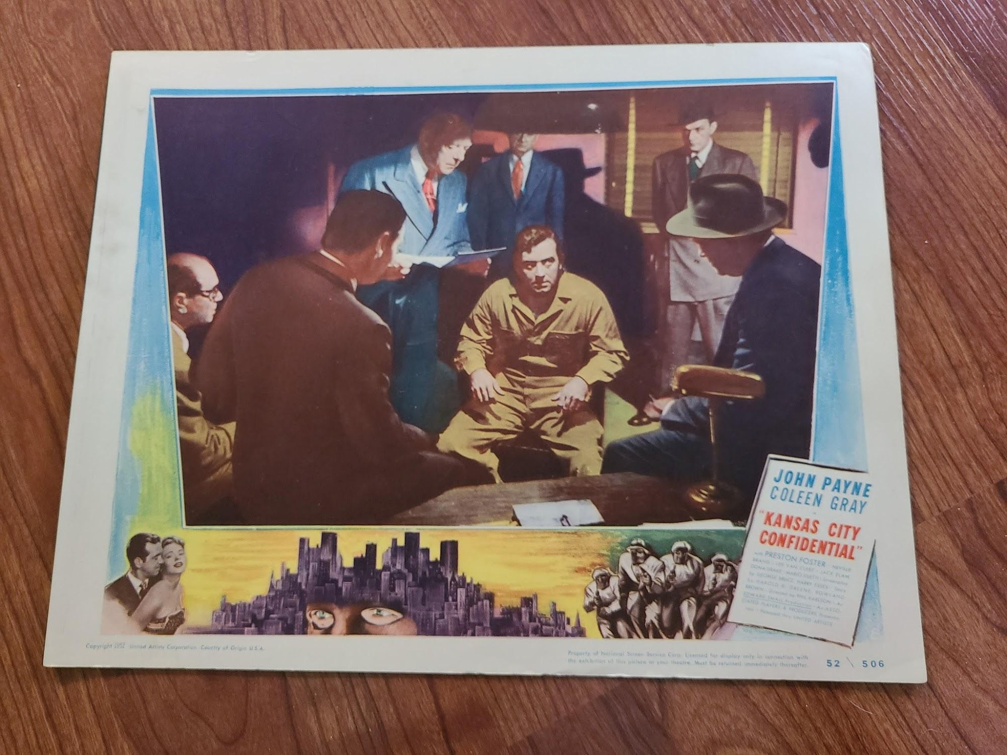Kansas City Confidential 1952 General Lobby Cards