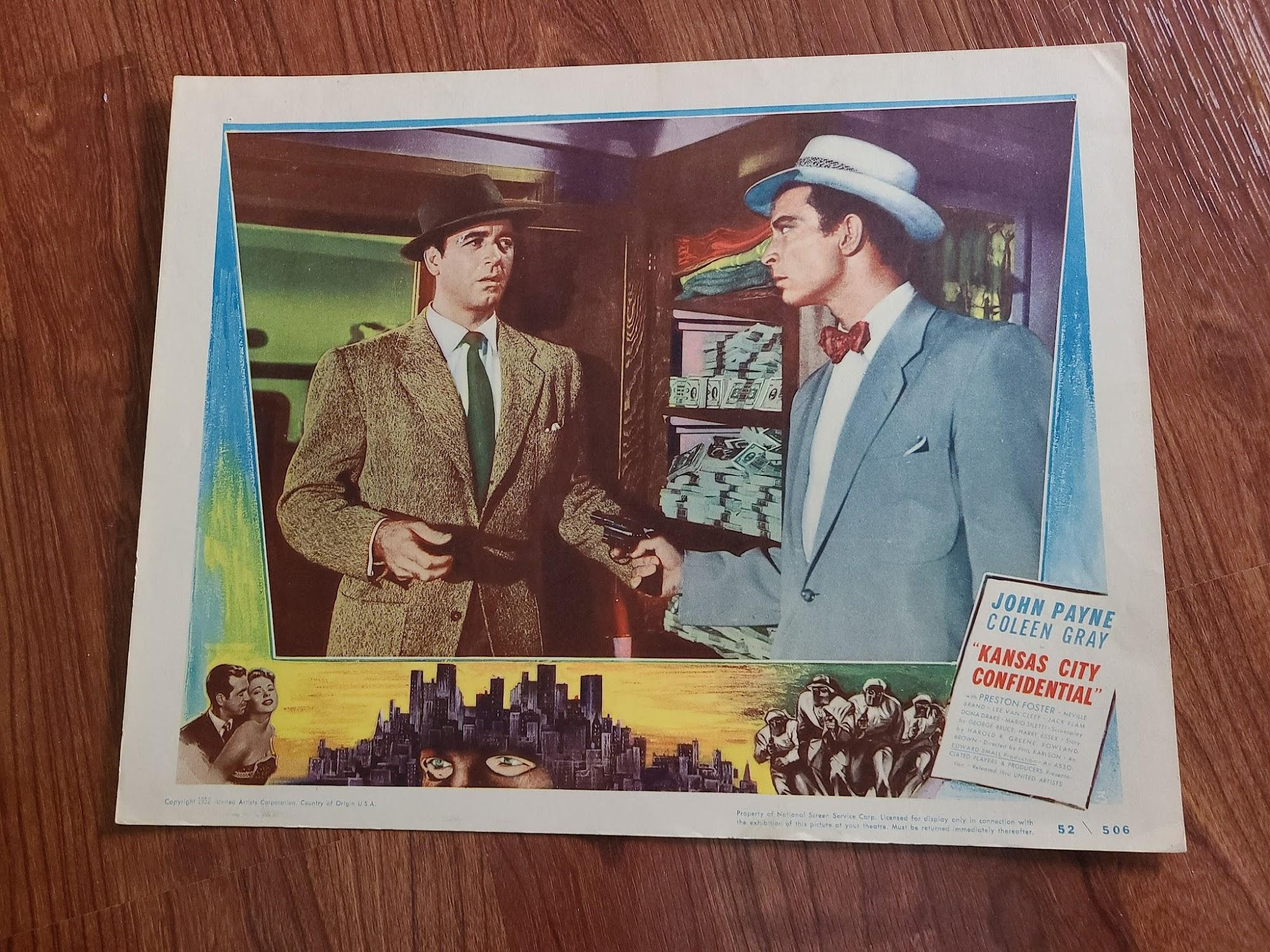 Kansas City Confidential 1952 General Lobby Cards