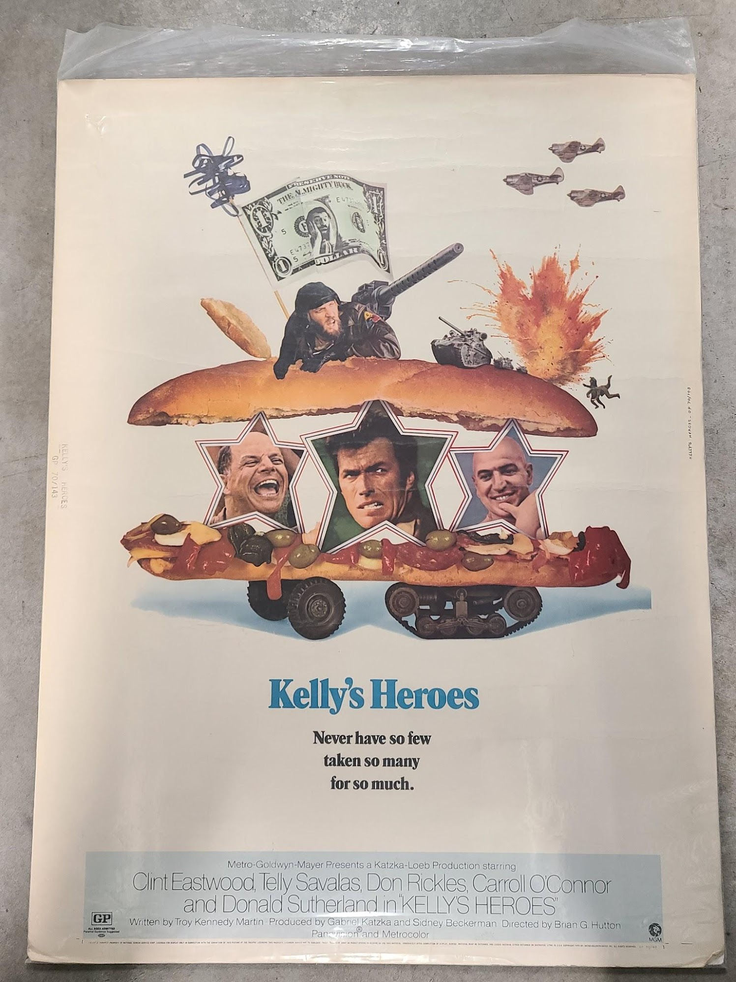 Kelly's Heroes 1970 UK/US 30x40