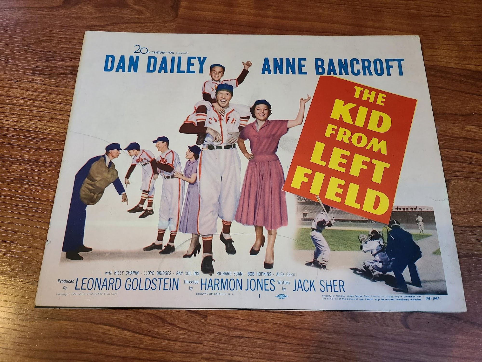 Kid From Left Field 1953 Title Cards