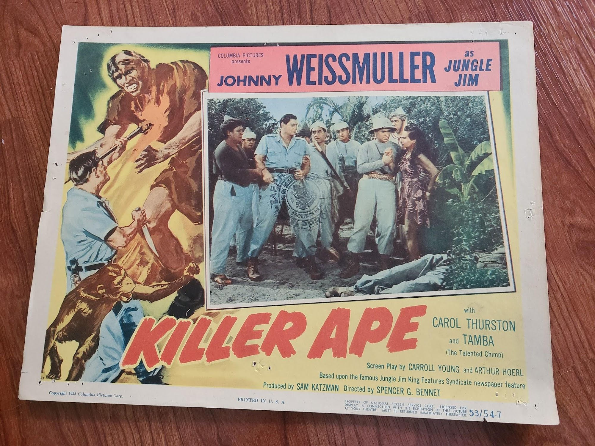 Killer Ape 1953 General Lobby Cards