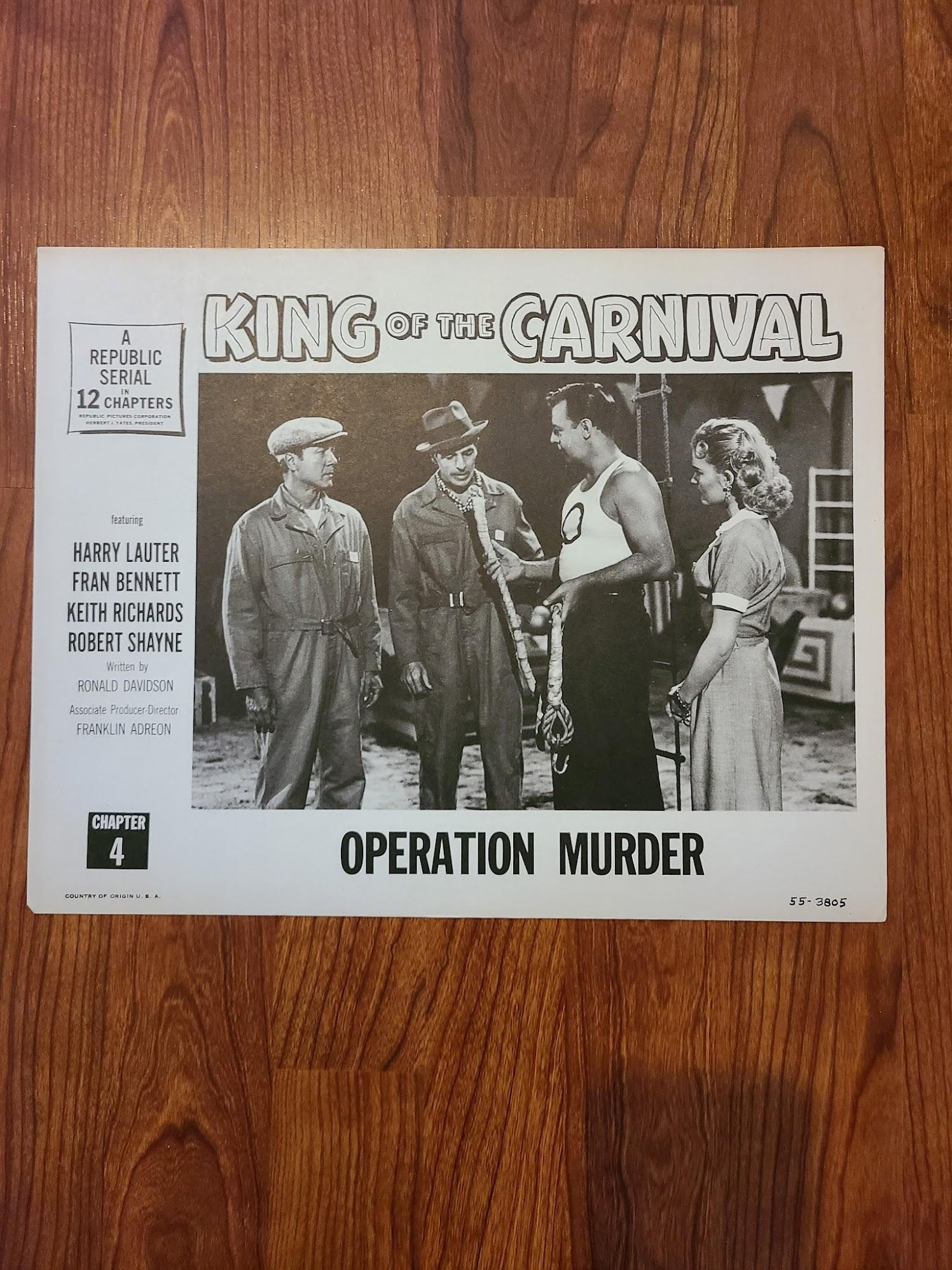 King Of The Carnival 1955 Serial Lobby Cards