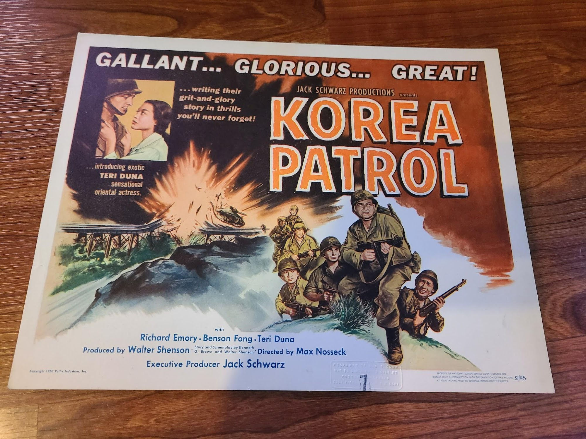Korea Patrol 1951 Military/Aviation Lobby Cards