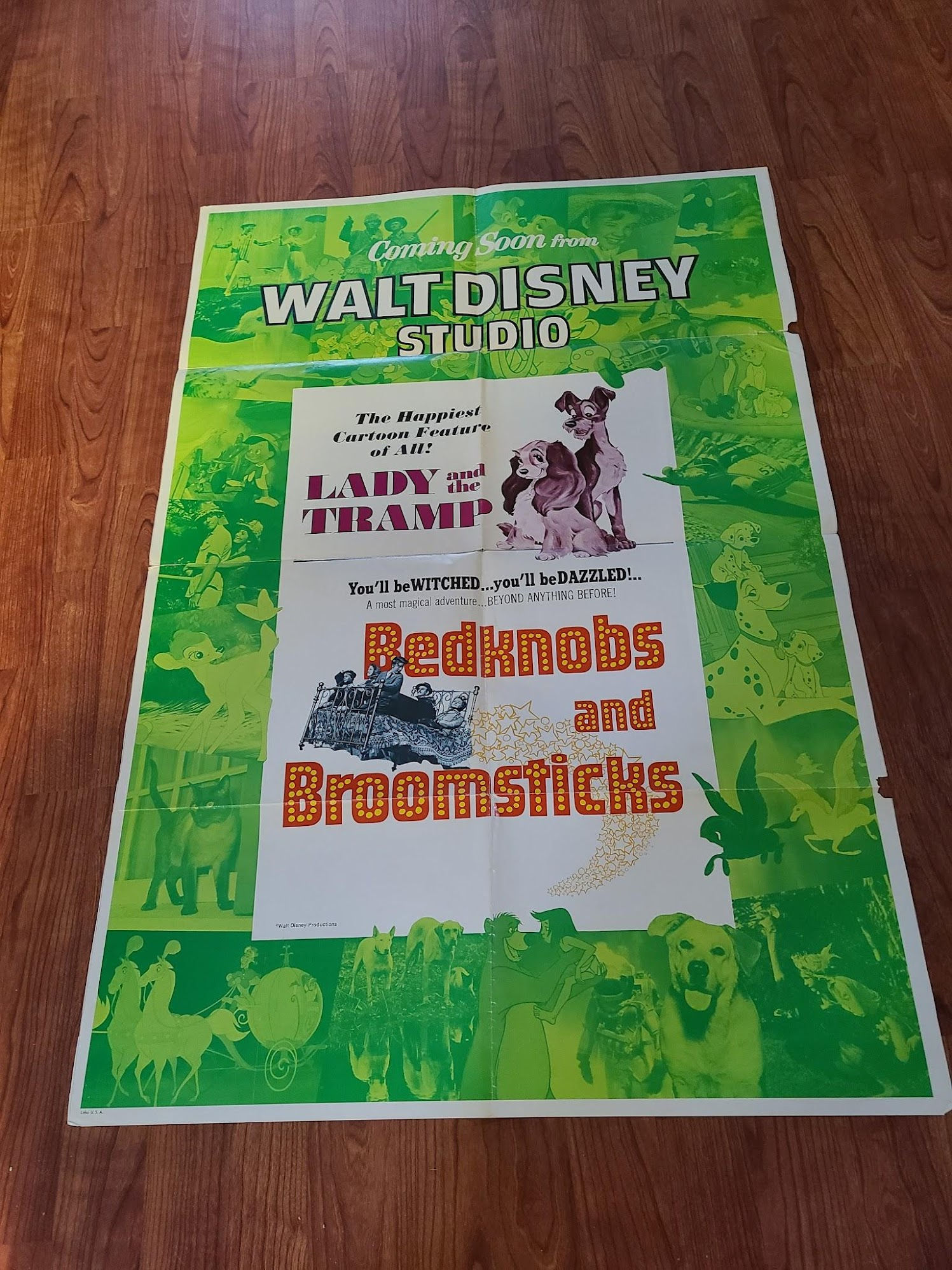 Lady & The Tramp/ Bednobs & Broomsticks R70's 1 Sheets/US