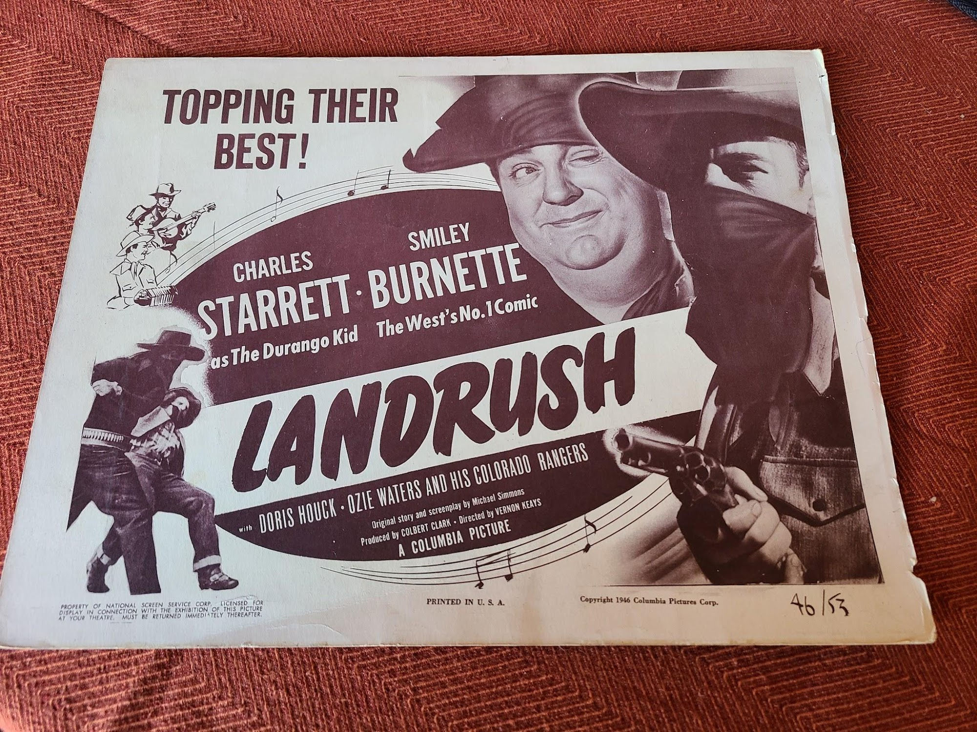 Landrush 1946 Western Lobby Cards