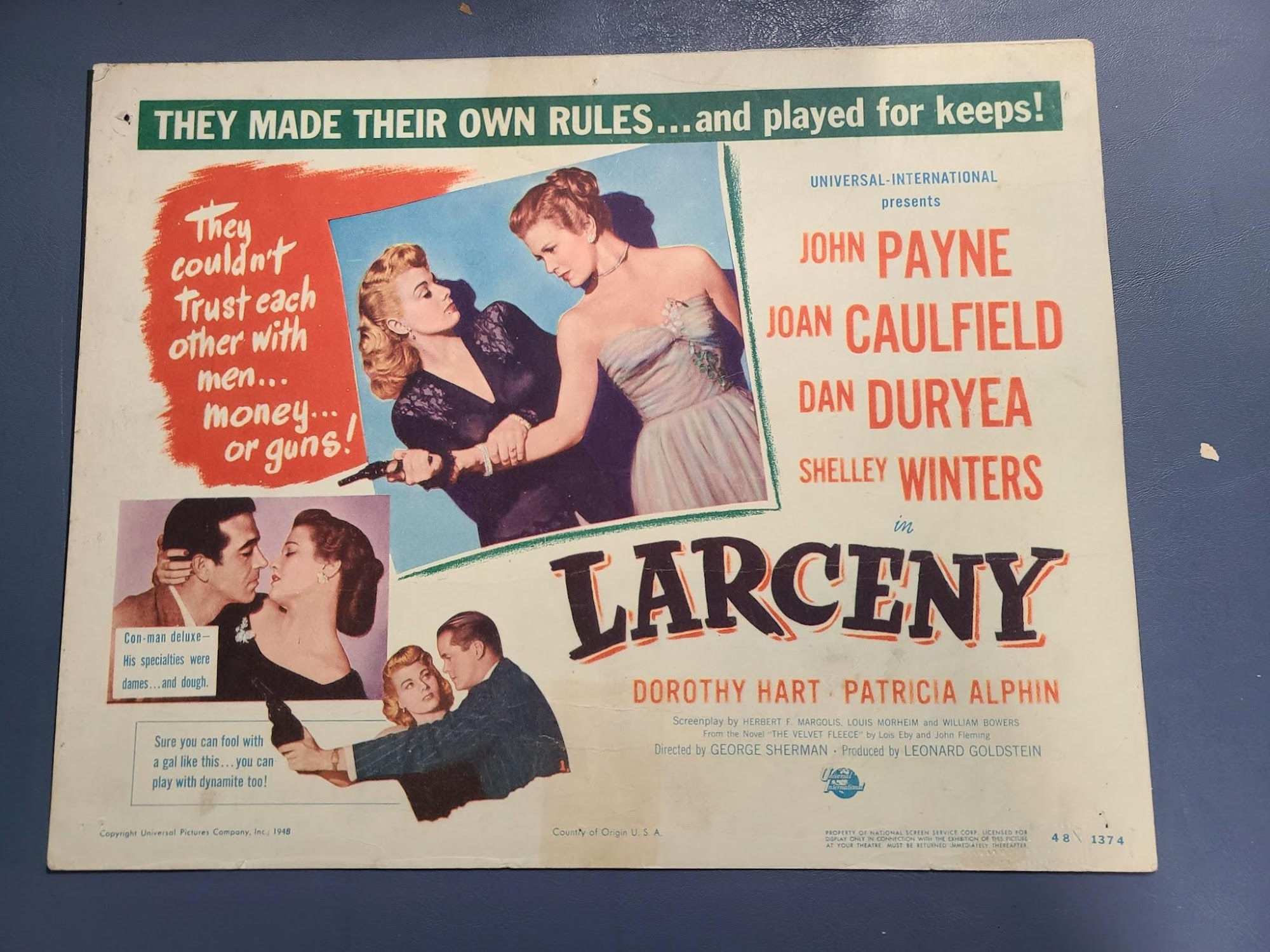 Larceny 1948 Title Cards