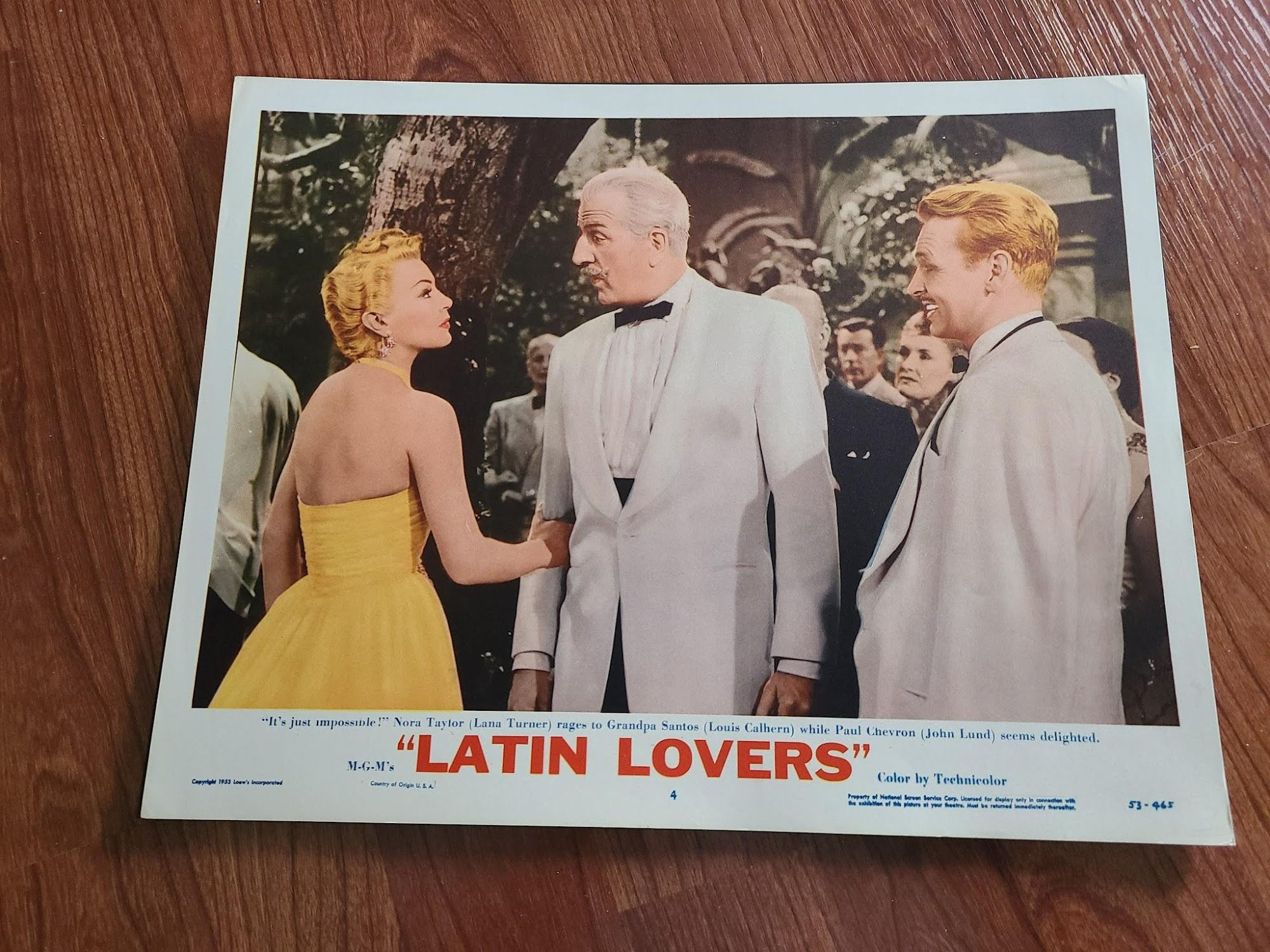 Latin Lovers 1953 General Lobby Cards