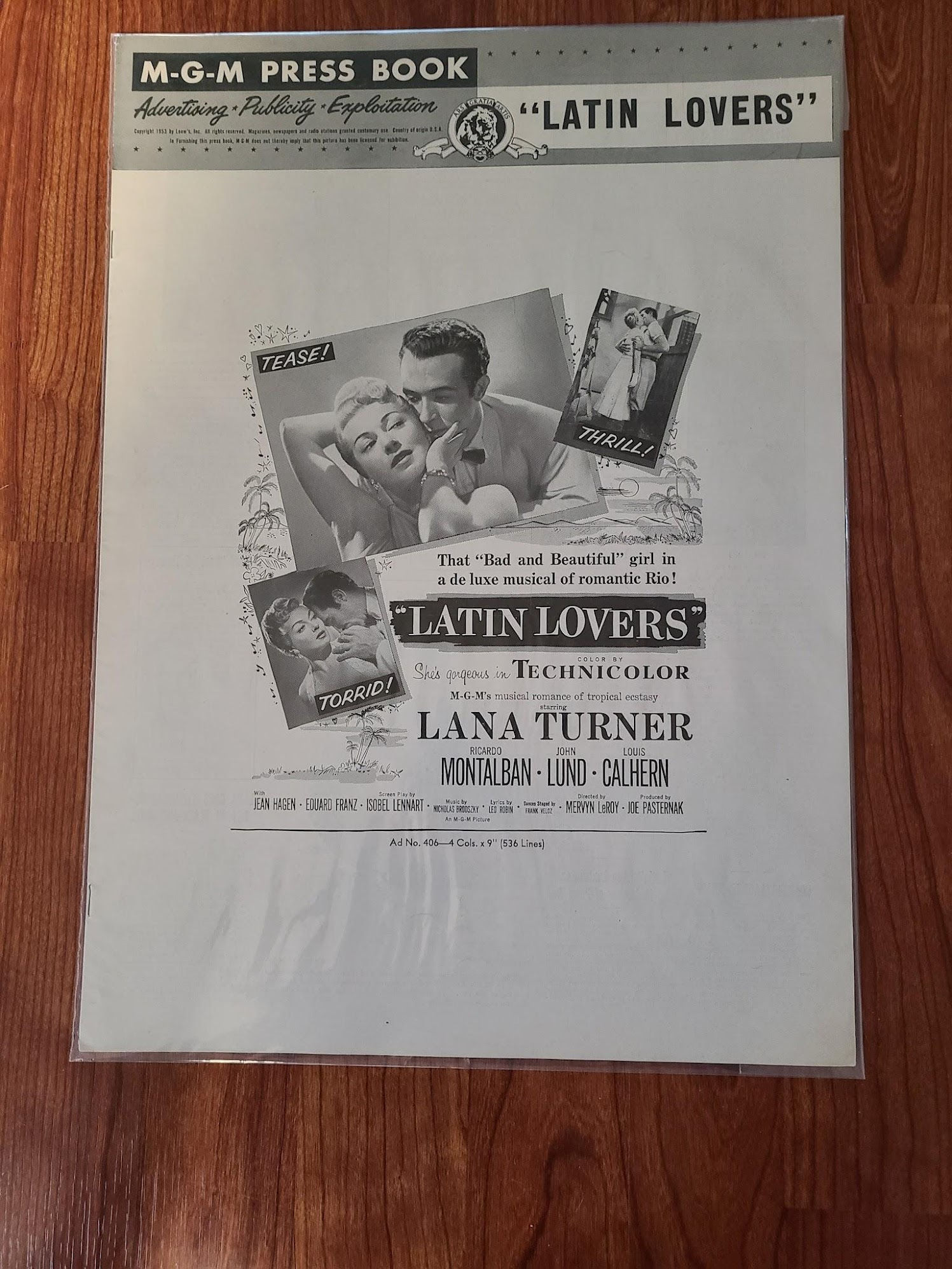 Latin Lovers 1953 Press Books