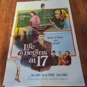 Life Begins at 17 1958 1 Sheets/US