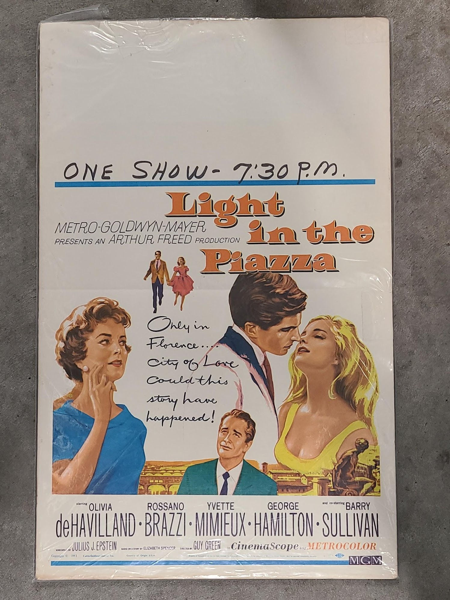 Light In The Piazza 1962 Window Cards