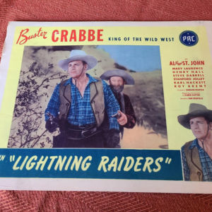 Lightning Raiders 1945 Western Lobby Cards