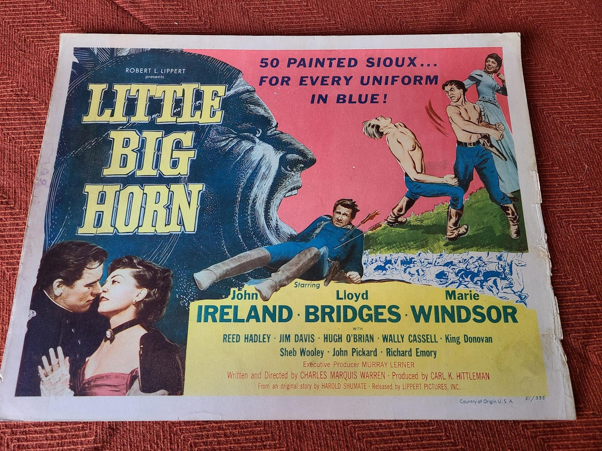 Little Big Horn 1951 Western Lobby Cards