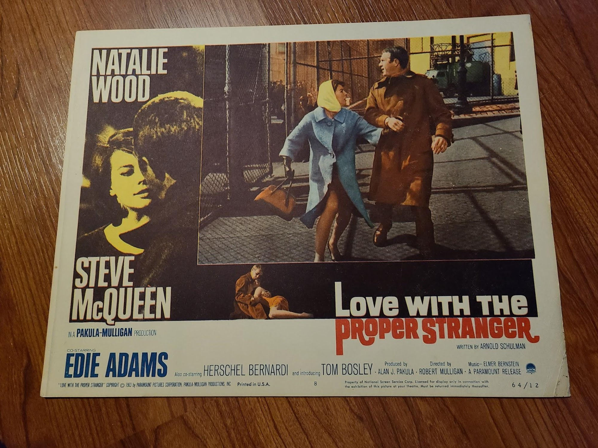 Love With The Proper Stranger 1963 General Lobby Cards