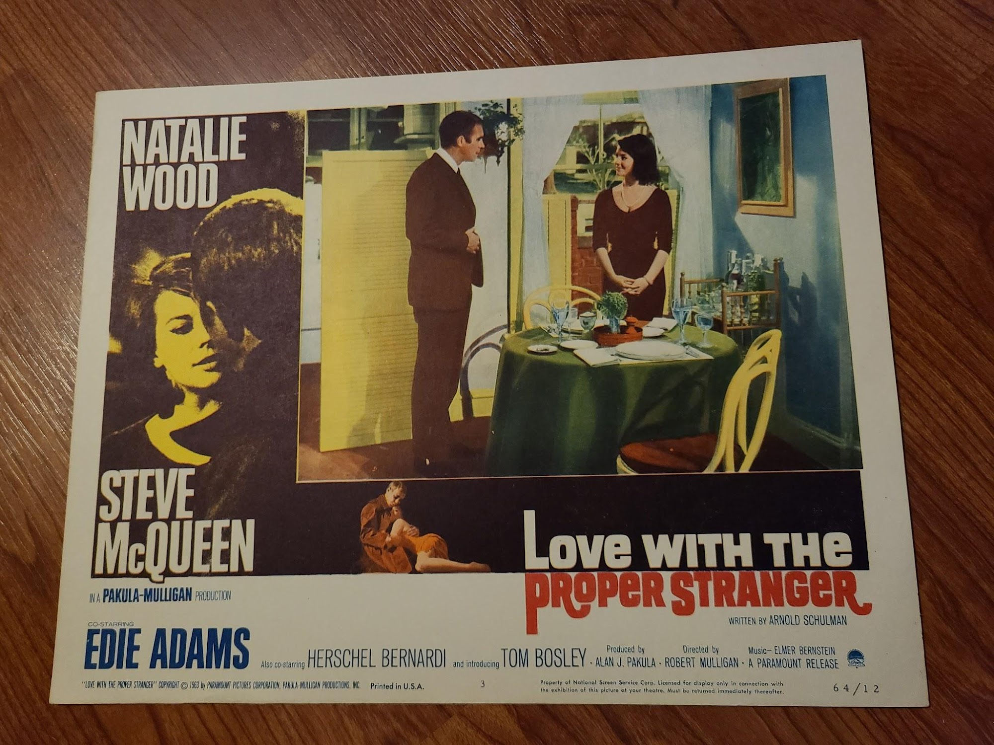 Love With The Proper Stranger 1963 General Lobby Cards