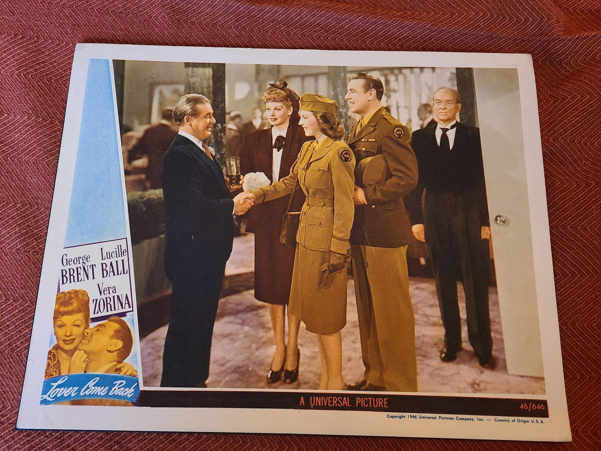 Lover Come Back 1946 General Lobby Cards