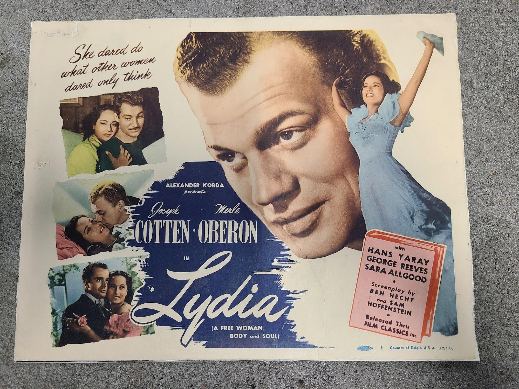 Lydia 1941 Title Cards