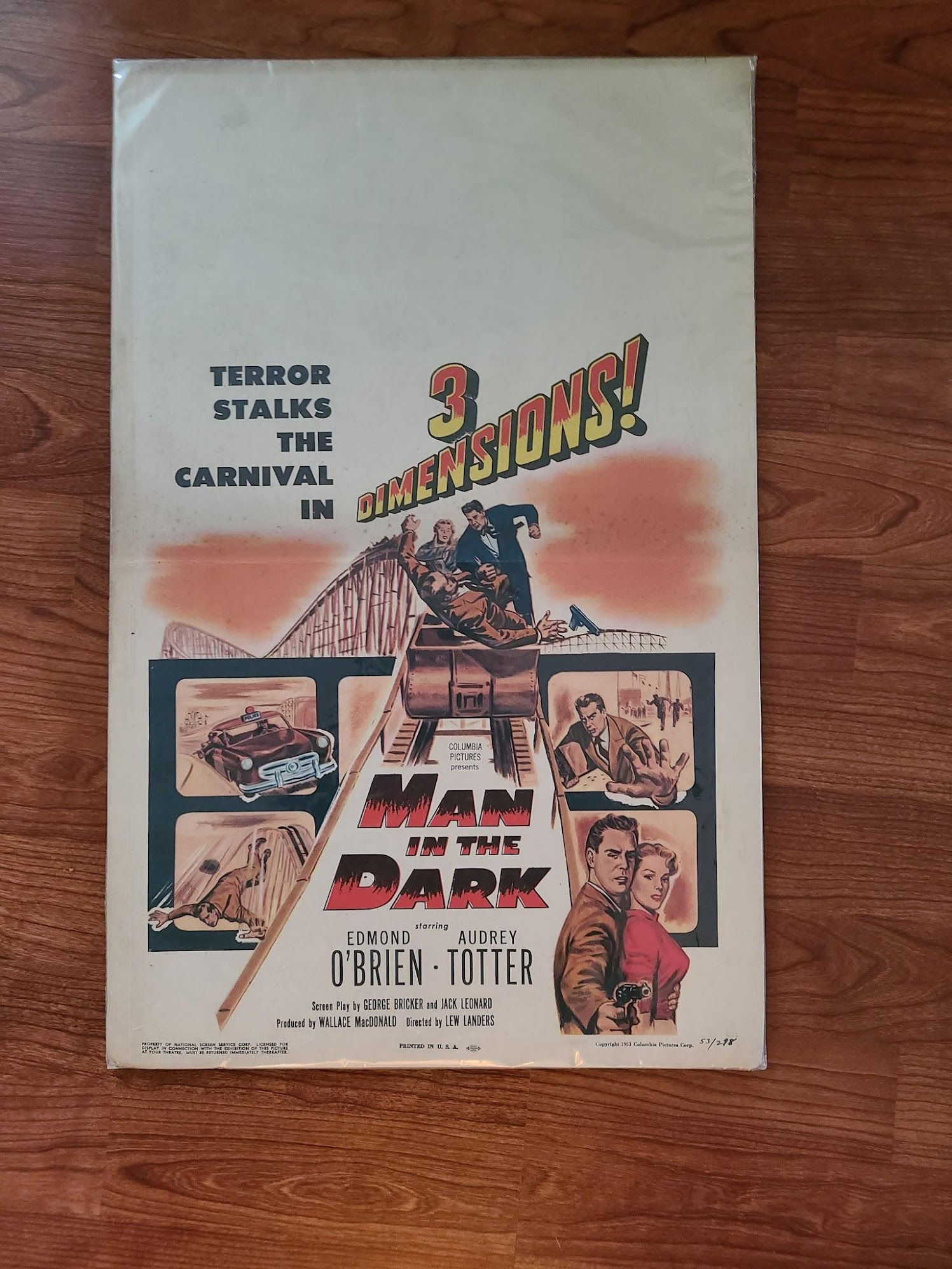 Man In The Dark 1953 Window Cards