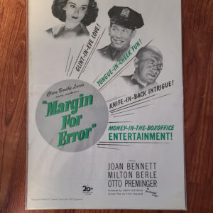 Margin For Error 1943 Press Books