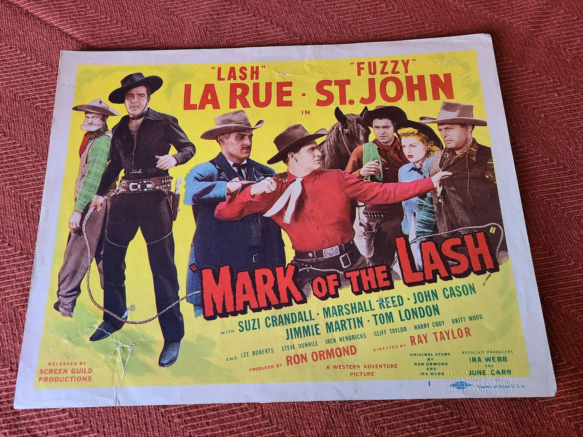 Mark Of The Lash 1948 Western Lobby Cards
