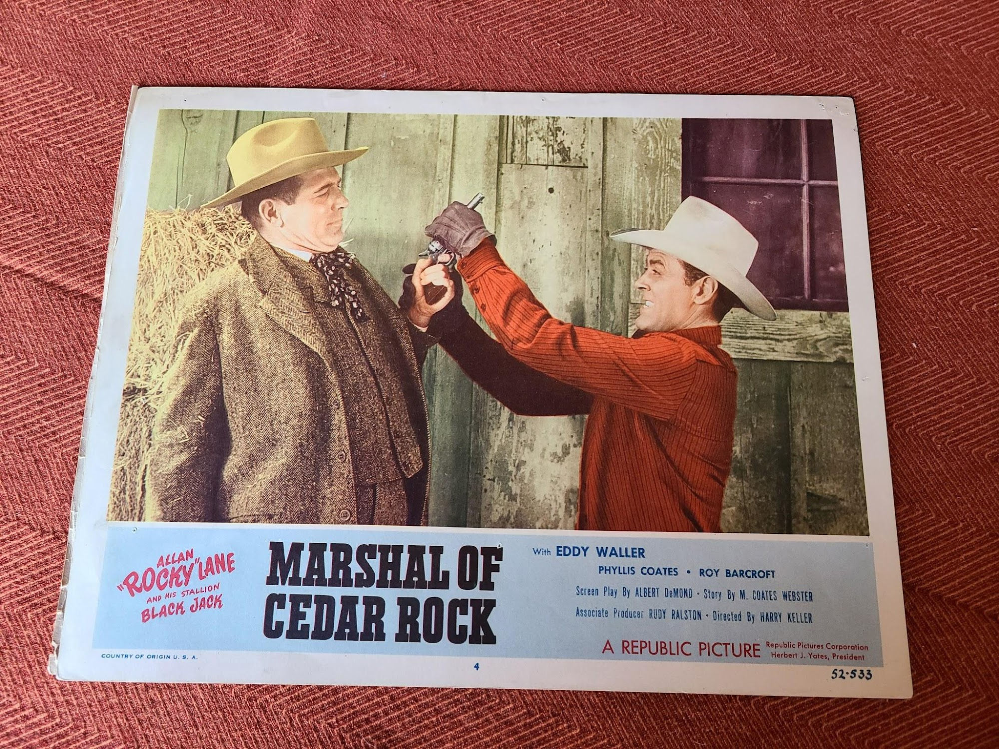 Marshal Of Cedar Rock 1952 Western Lobby Cards