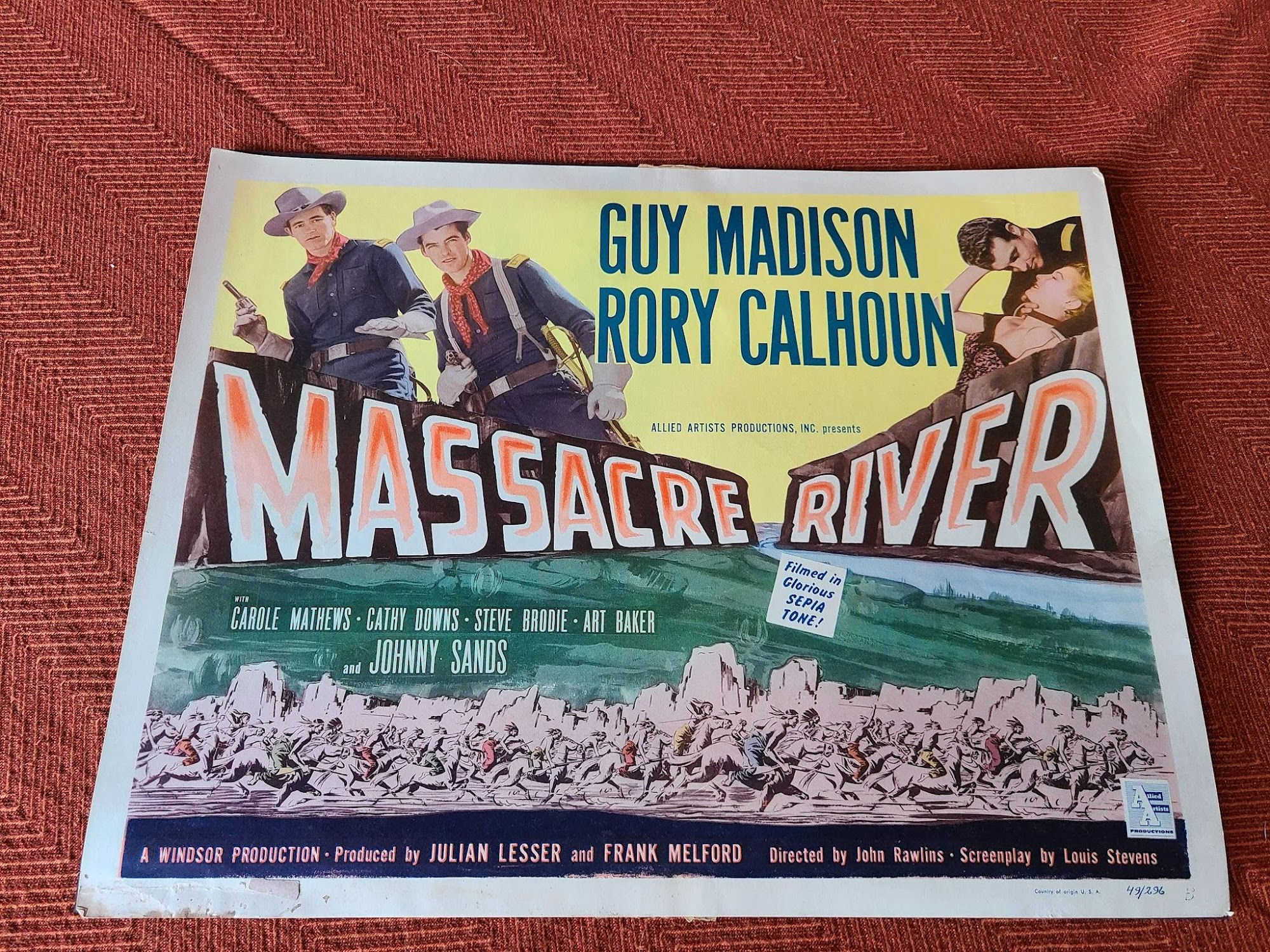 Massacre River 1949 Western Lobby Cards