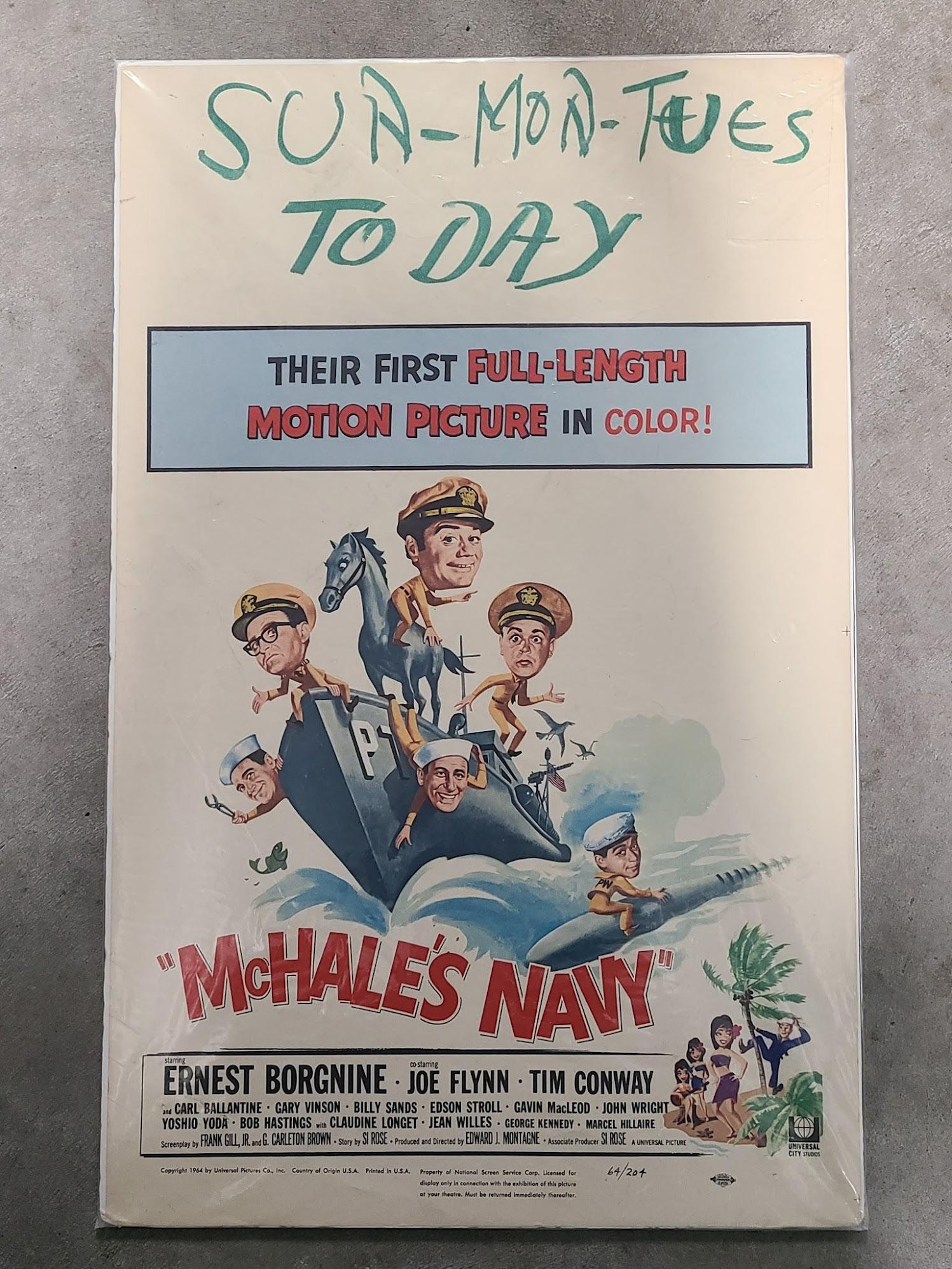 McHale's Navy 1963 Window Cards